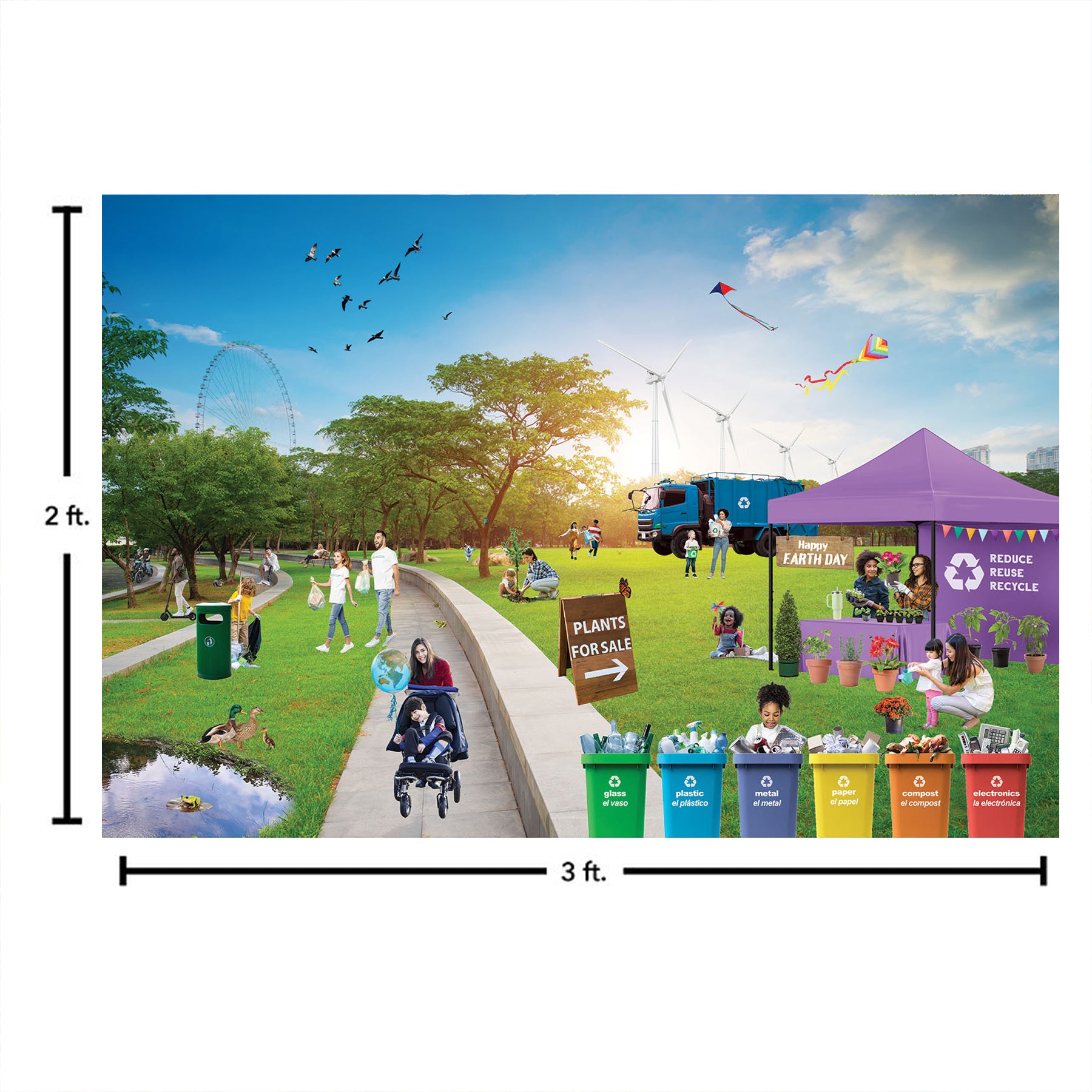 Earth Day Celebration at the Park Floor Puzzle