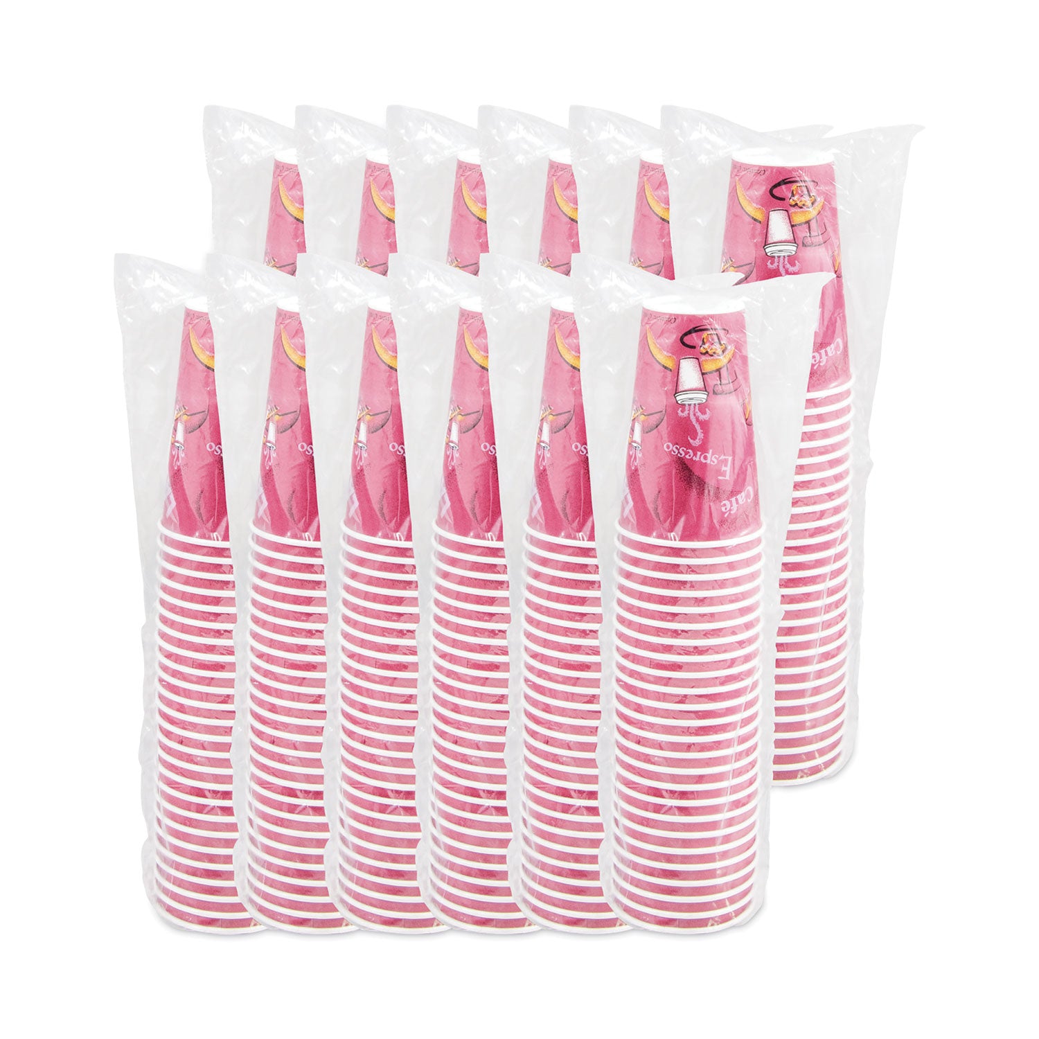 16 fl oz - Maroon - Poly Paper - Hot Drink, Coffee, Tea, Cocoa - 300 / Carton
