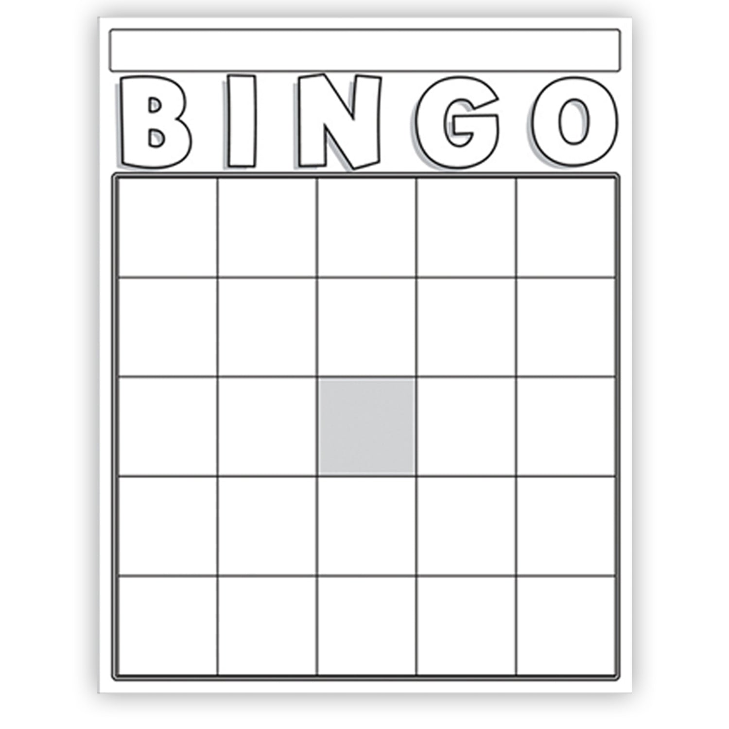 White Bingo Cards - 36 count cardstock 7.5"x8.75"