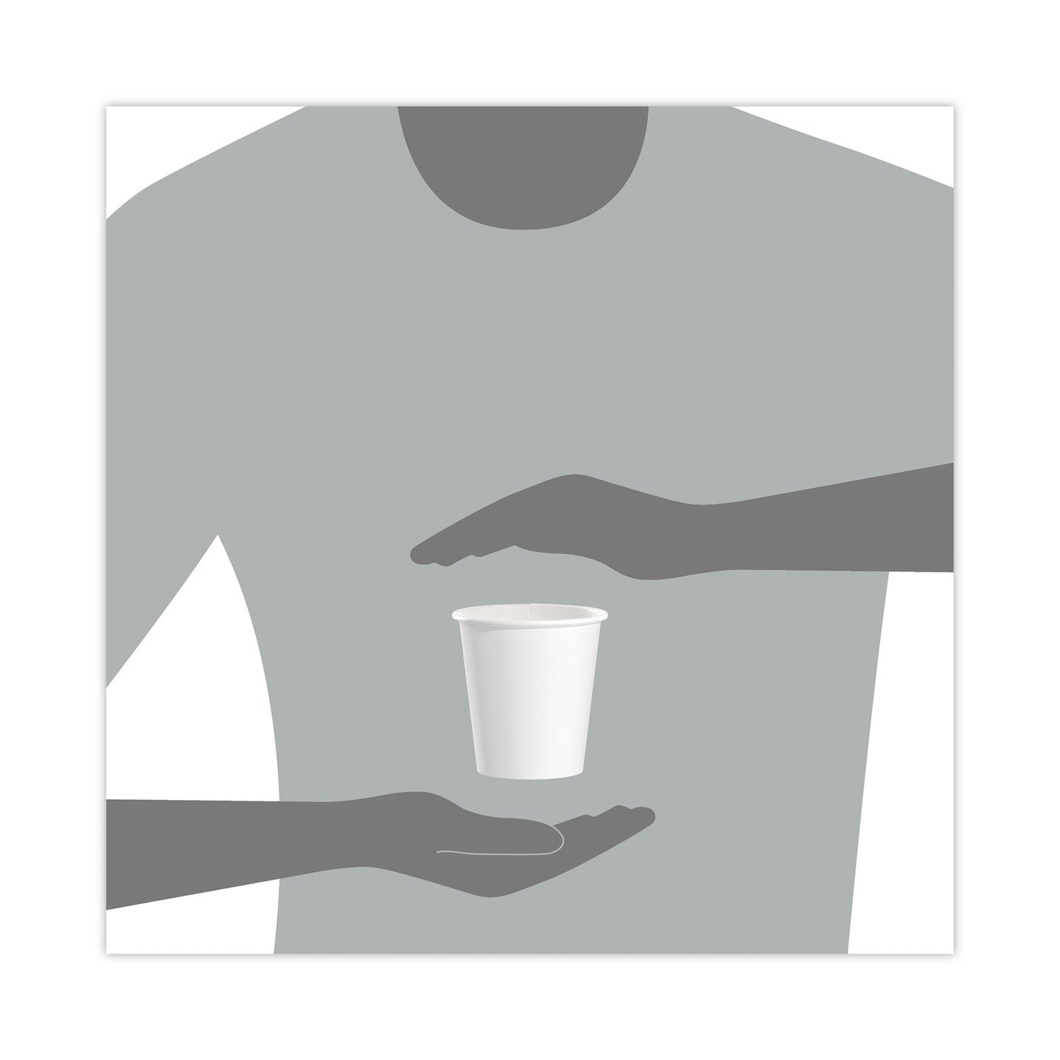 Single-Sided Poly Paper Hot Cups, 10 Oz, White, 1,000/carton