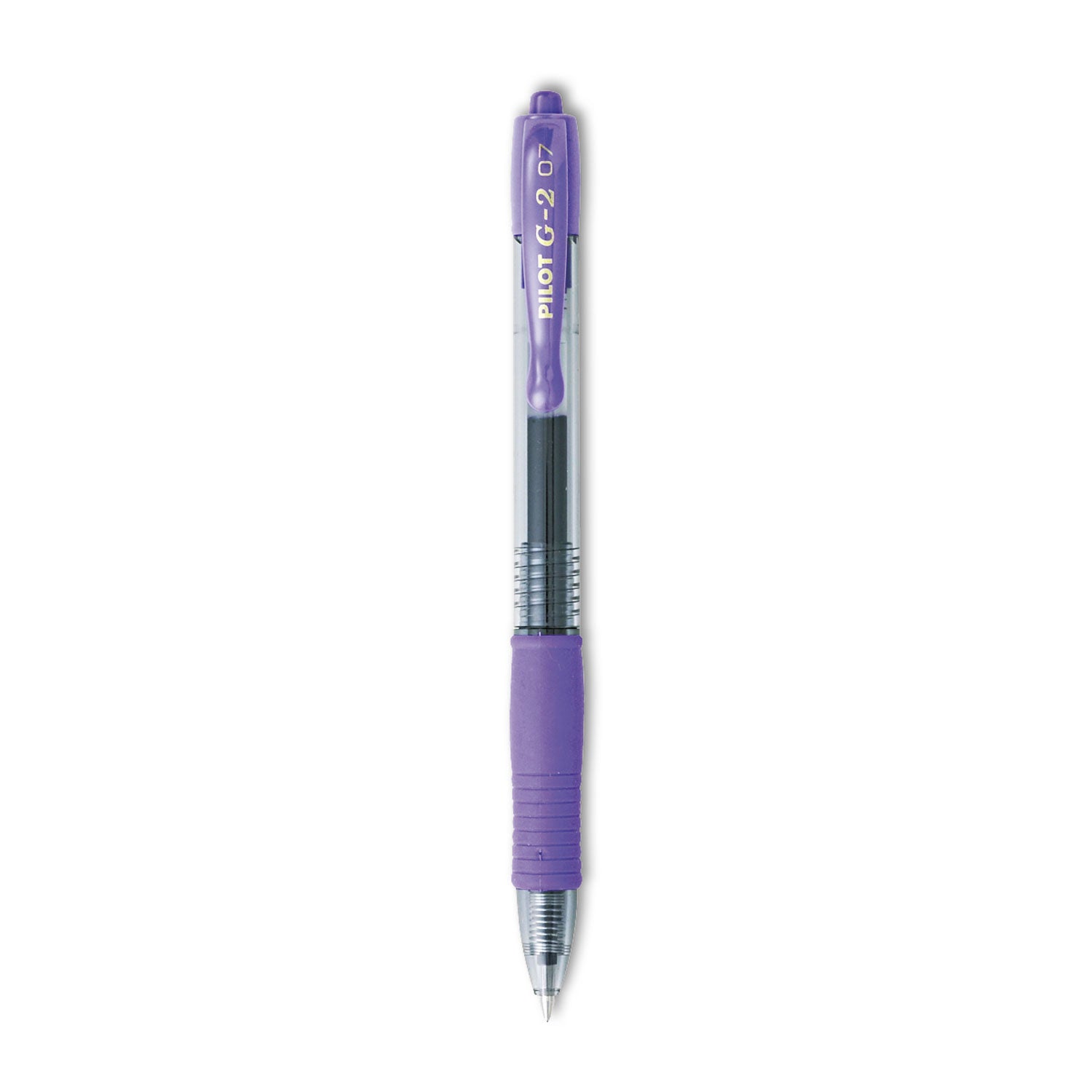 G2 Premium Gel Ink Retractable Pens - 0.7 mm Fine Pen Point - Refillable - Retractable - Purple Ink - Gel-based - Translucent Barrel - 1 Dozen