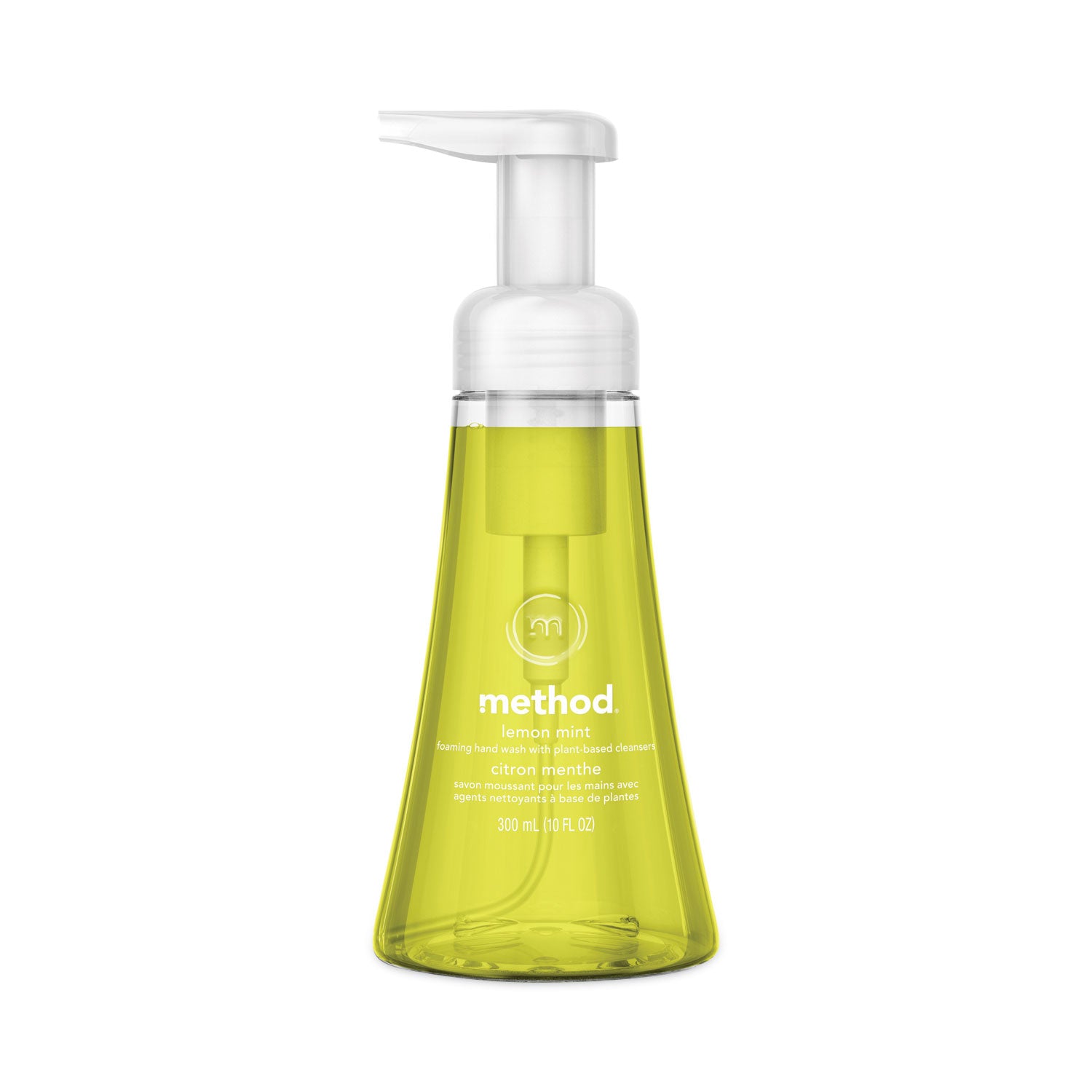 Method Foaming Hand Soap - Lemon Mint Scent - 10 fl oz - Pump Bottle Dispenser - Hand - Lemon Yellow - Paraben-free, Phthalate-free, Triclosan-free - 1 Each