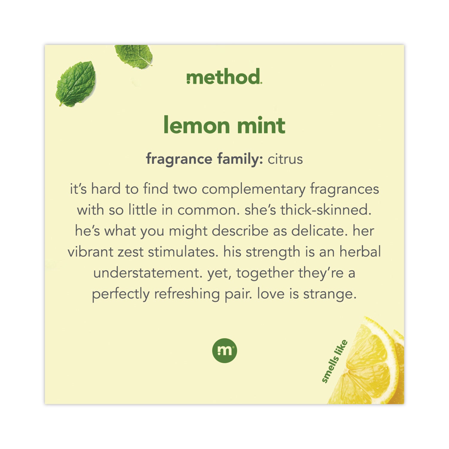 Method Foaming Hand Soap - Lemon Mint Scent - 10 fl oz - Pump Bottle Dispenser - Hand - Lemon Yellow - Paraben-free, Phthalate-free, Triclosan-free - 1 Each