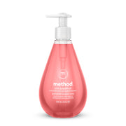 Method Gel Hand Soap, Pink Grapefruit Scent, 12 fl oz Pump Bottle, Triclosan-free, Non-toxic, 1 Each