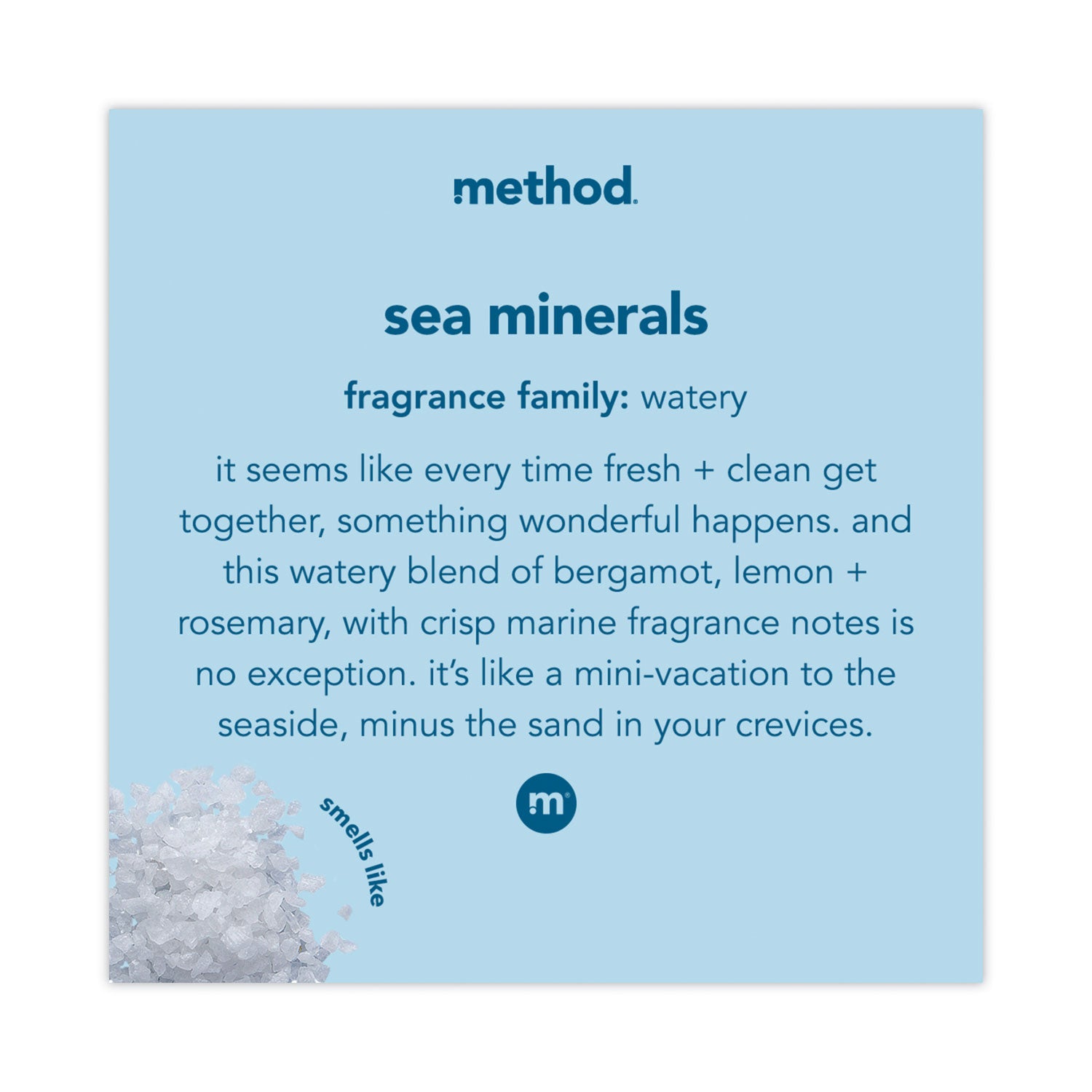 Method Foaming Hand Soap - Sea Mineral Scent - 10 fl oz - Pump Bottle Dispenser - Hand - Light Blue - Rich Lather, Non-toxic - 1 Each