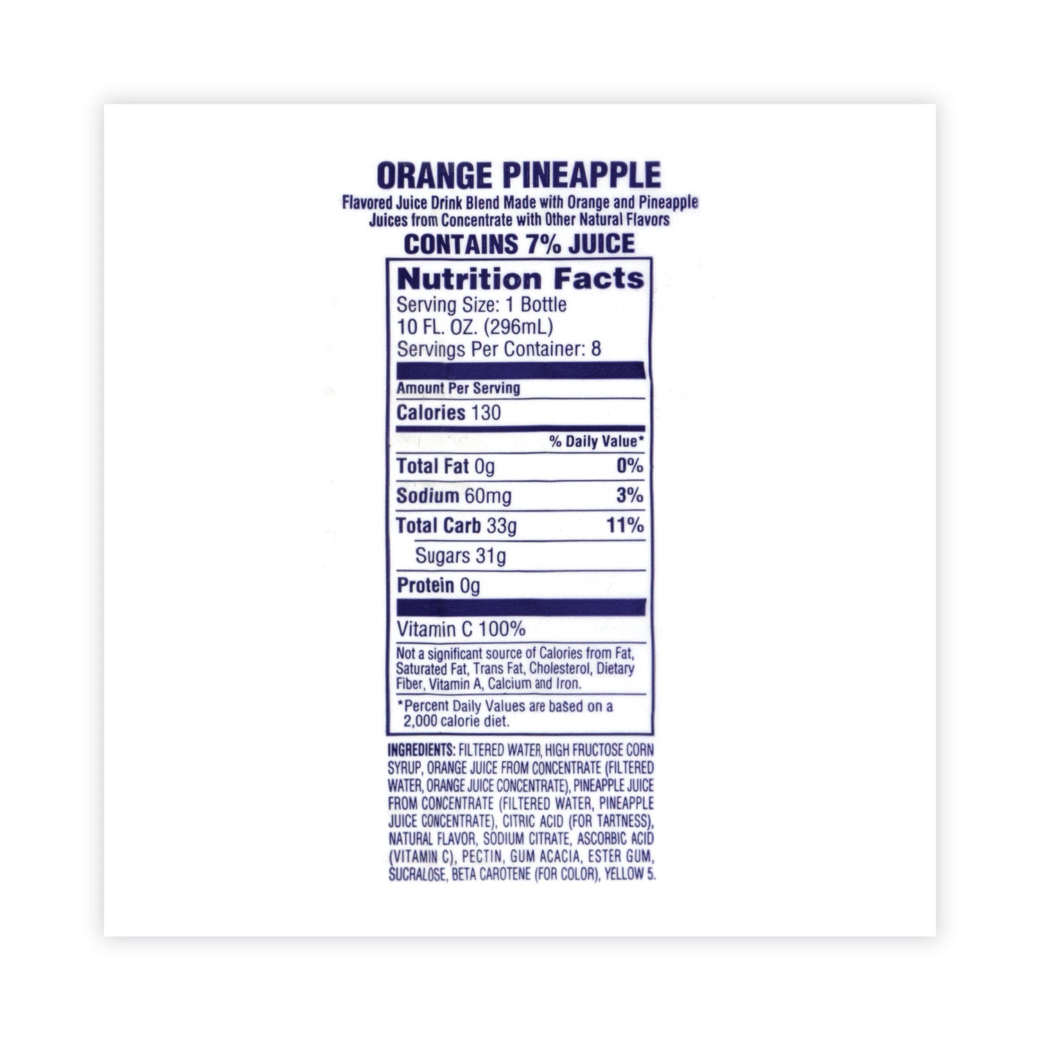 Orange Pineapple, Fruit Punch, Grape - 24 / Carton