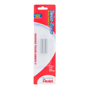 Refill Eraser For Pentel Twist-Erase Series Pencils, 3 Per Pack, 6 Packs