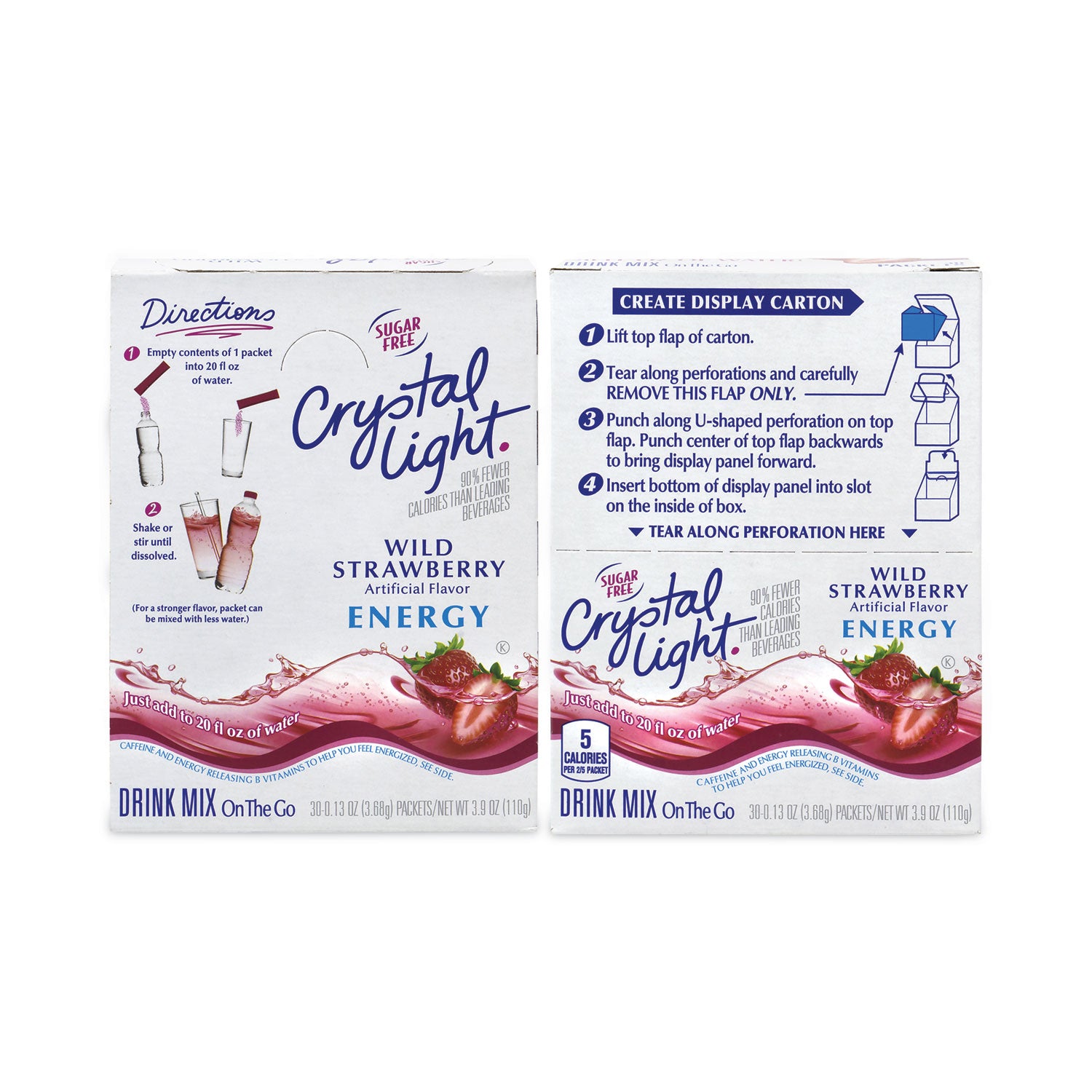 Crystal Light On-The-Go Mix, Wild Strawberry, 60 Packets per Carton