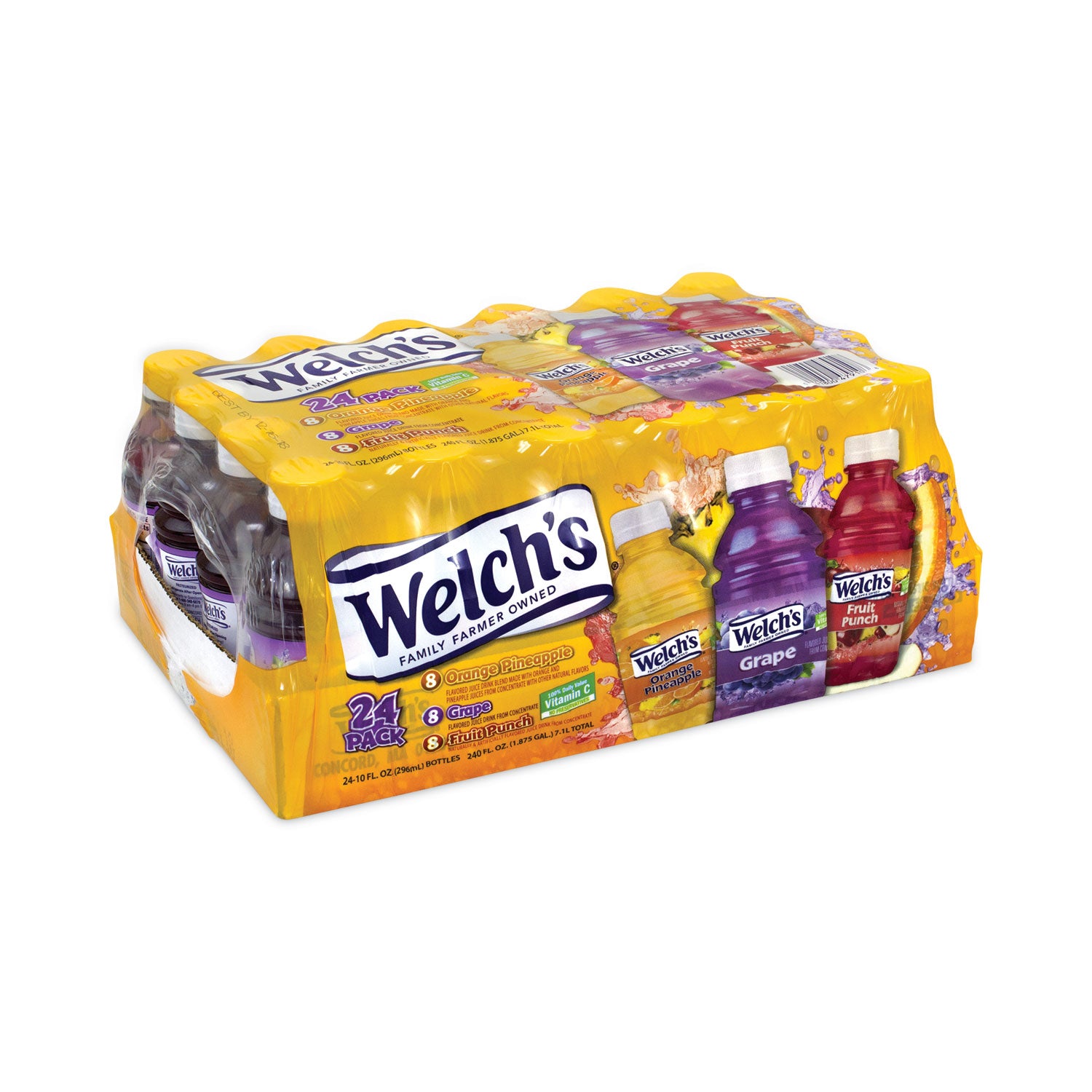 Orange Pineapple, Fruit Punch, Grape - 24 / Carton