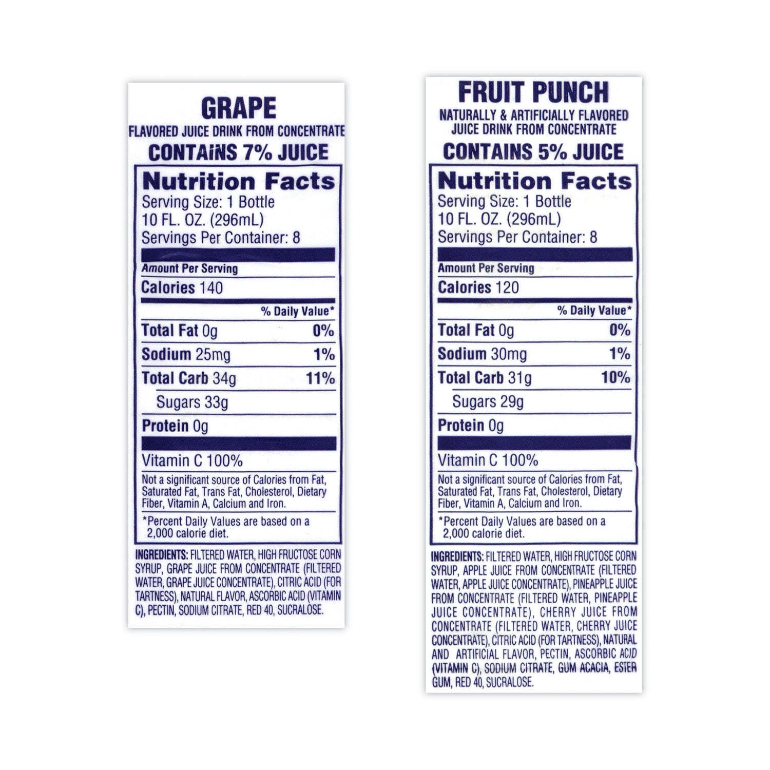 Orange Pineapple, Fruit Punch, Grape - 24 / Carton