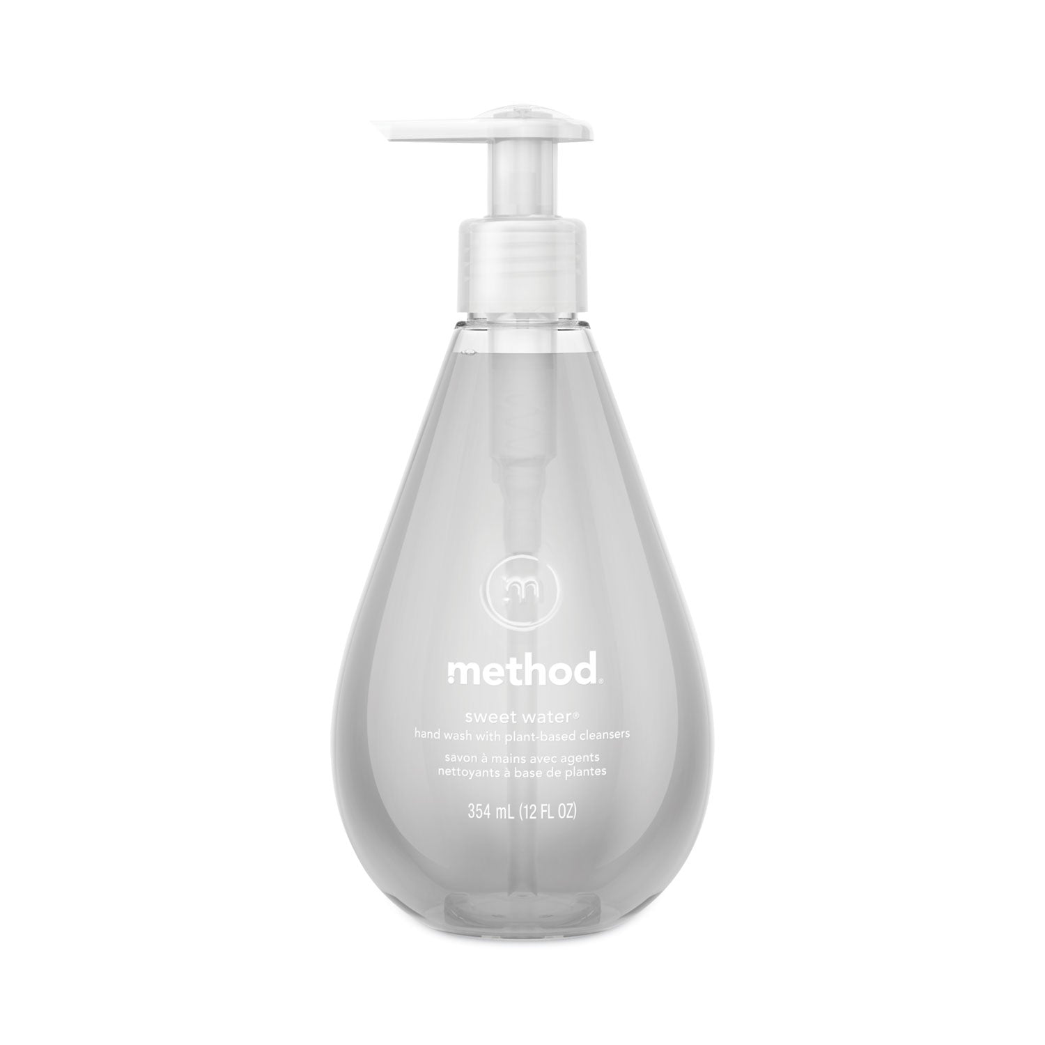 Method Gel Hand Soap - Sweet Water Scent - 12 fl oz - Pump Bottle Dispenser - Bacteria Remover - Hand - Moisturizing - Antibacterial - Clear - Triclosan-free, Non-toxic, pH Balanced, Anti-irritant - 1 Each