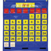 Calendar Pocket Chart with Cards  Bilingual - English / Spanish