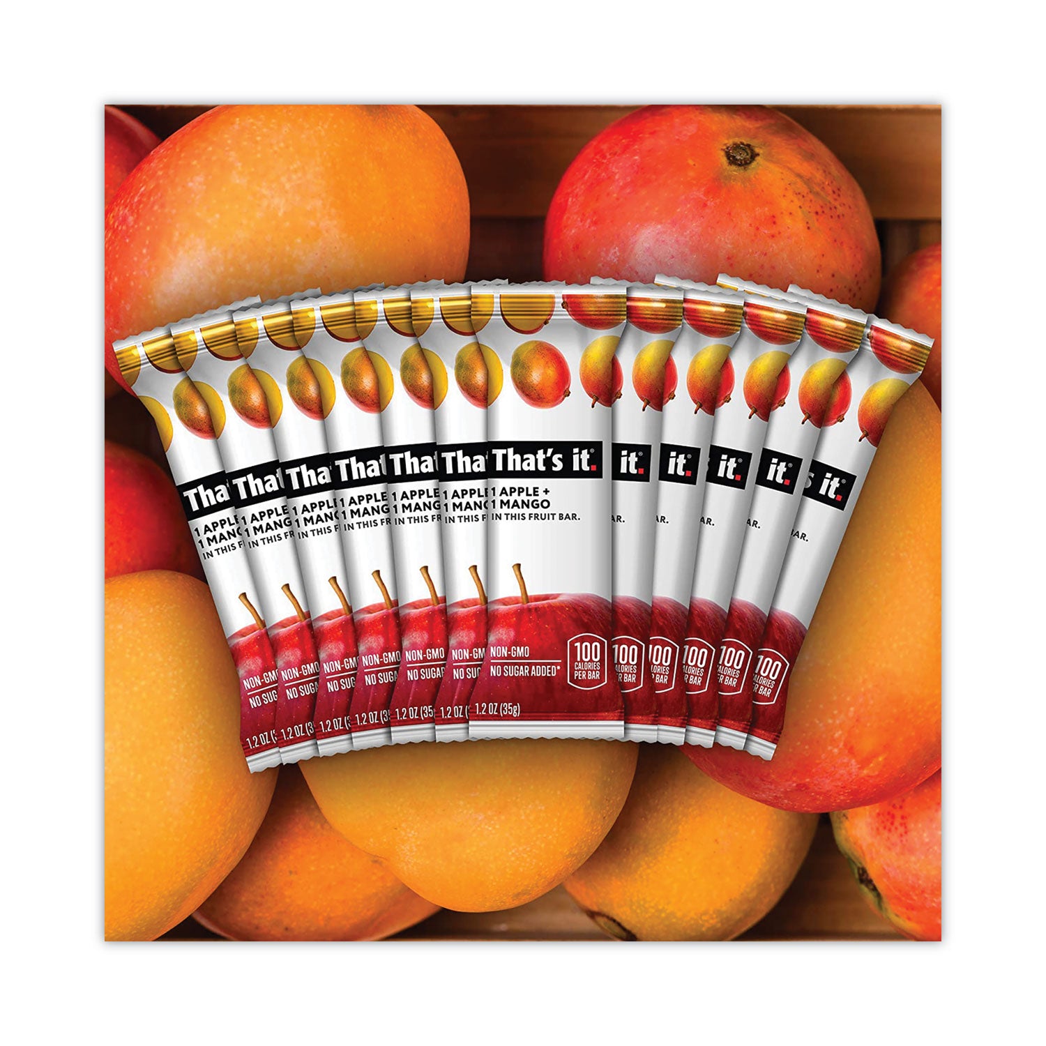 Allergen-free, Soy-free, Gluten-free - Apple, Mango - 12/Bag - 1 Carton