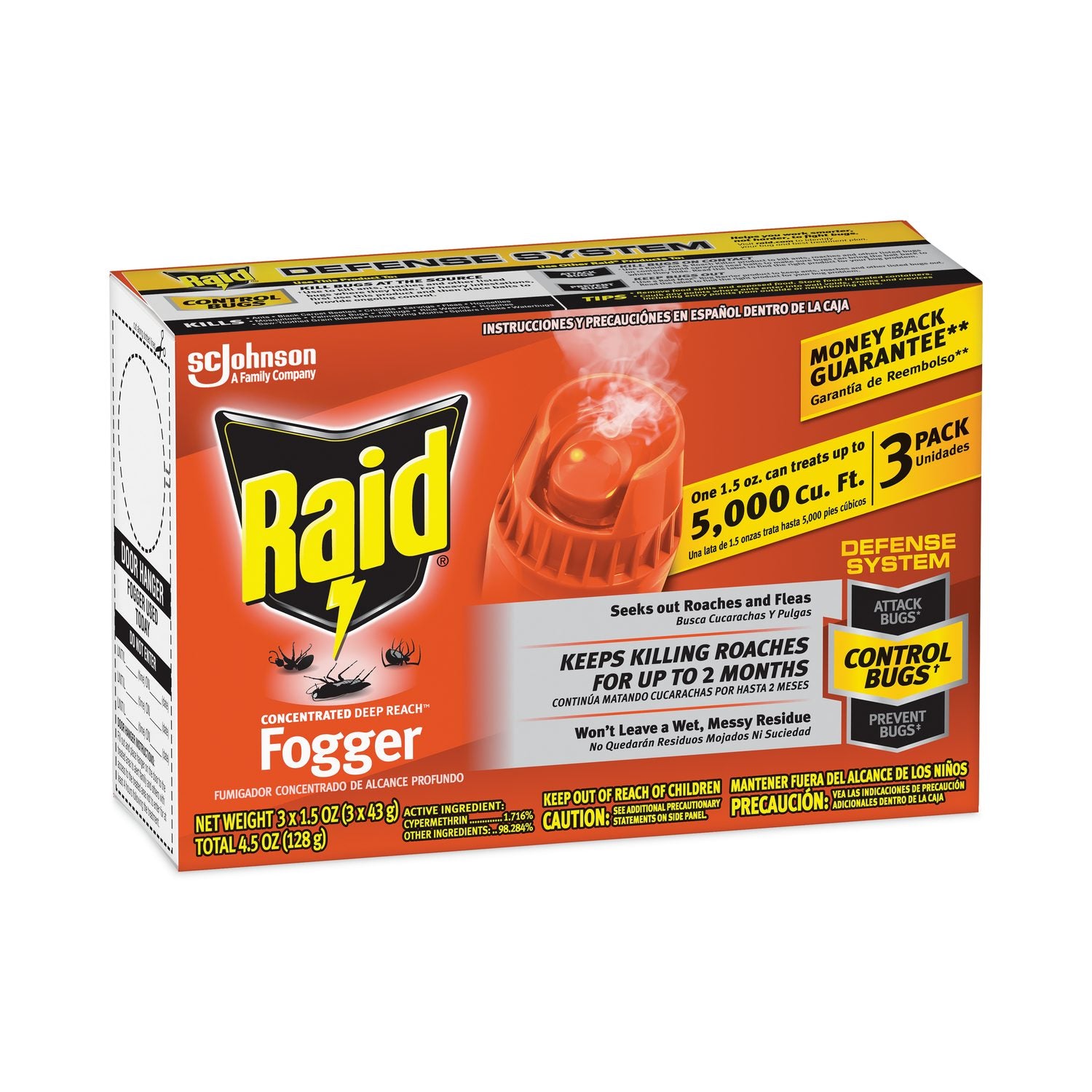 Concentrated Deep Reach Fogger, 1.5 Oz Aerosol Spray, 3/Pack, 12 Packs/Carton