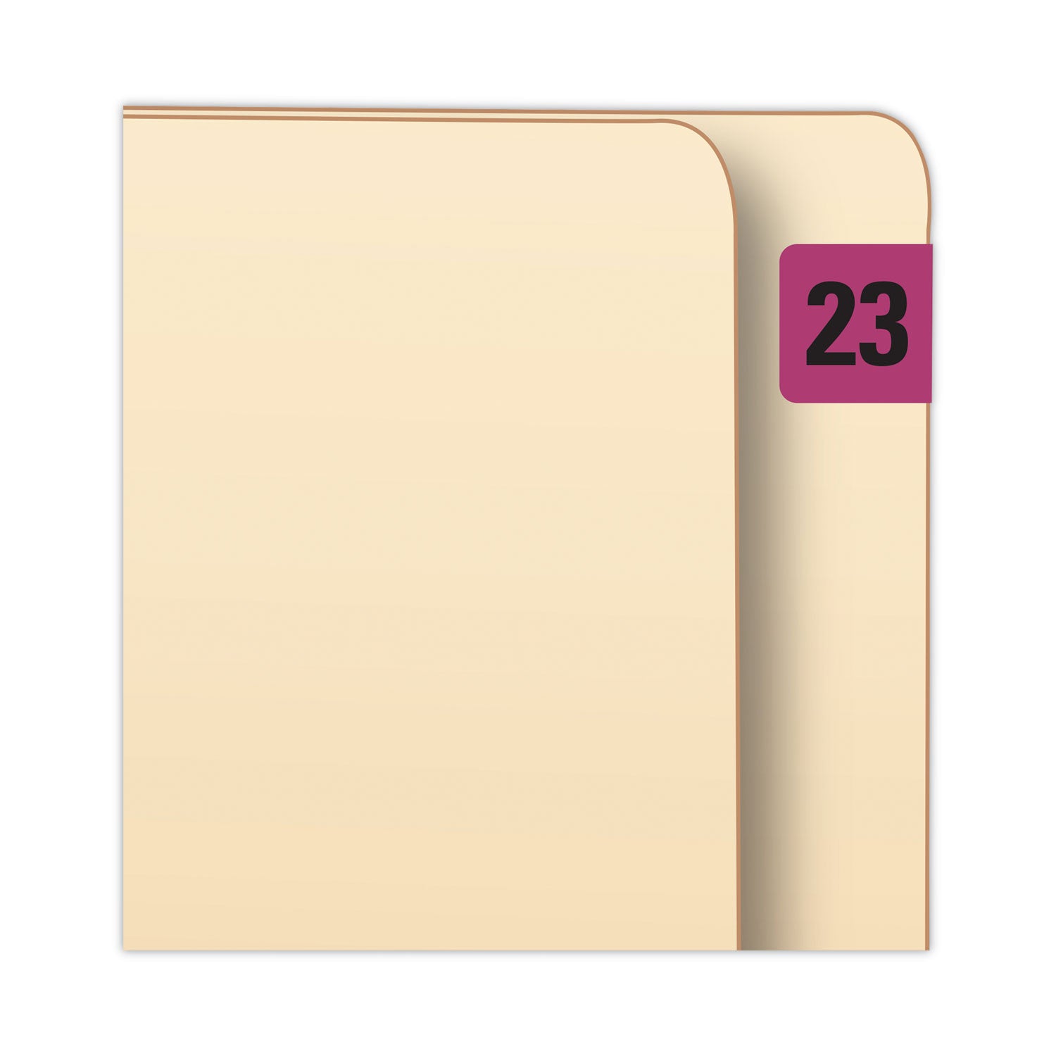 Yearly End Tab File Folder Labels, 23, 0.75 X 1.5, Purple, 500 Labels/Roll