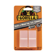 6067202 Gorilla Glue 1 In. x 1 In. 7 Lb. Capacity Permanent Clear Mounting Squares (24-Pack)