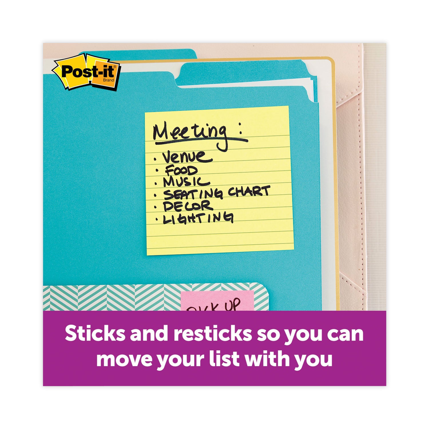 Post-it&reg; Dispenser Notes - 600 - 3" Flag/Note Width x 3" Flag/Note Length - Square - 100 Sheets per Pad - Ruled - Yellow - Paper - Pop-up, Fanfold, Refillable - 6 / Pack