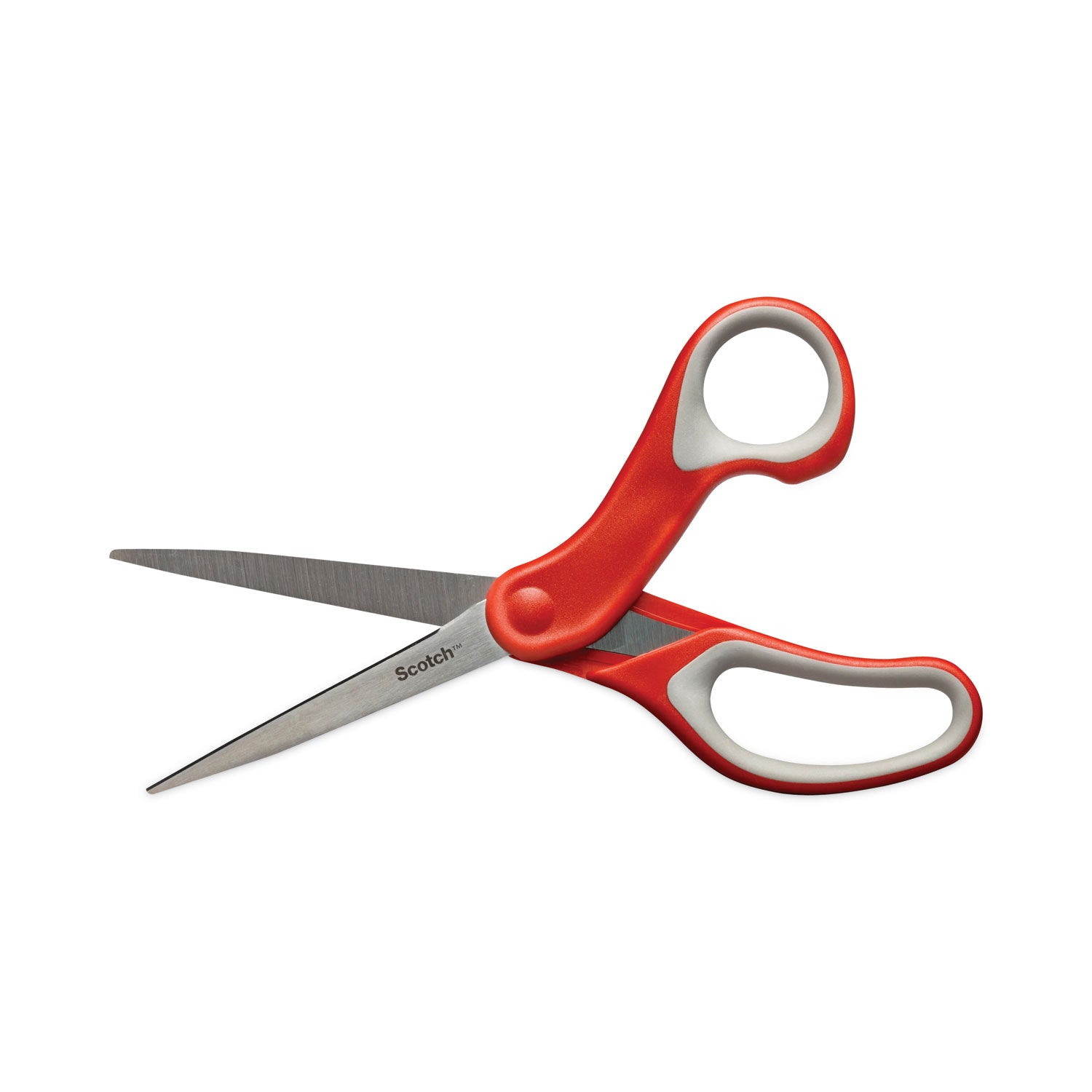 Scotch Multipurpose Scissors - 8" Overall Length - Straight-left/right - Stainless Steel - Red, Silver - 1 Each