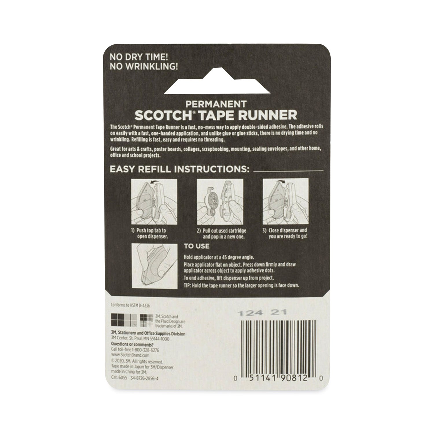 Scotch Double-Sided Tape Runner - Clear - 1 Each