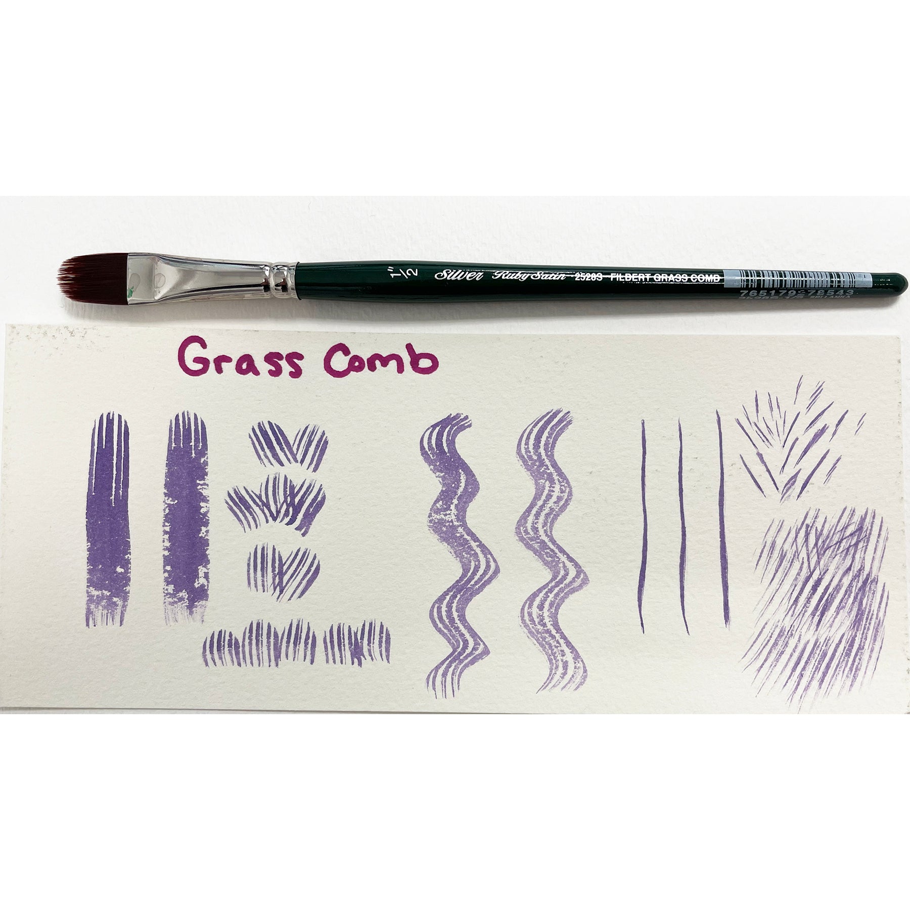 Ruby Satin Grass Combs, 6 Brushes