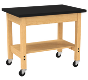 Access Demo Cart - Red Oak, 36"W x 24"D x 30-1/4"H