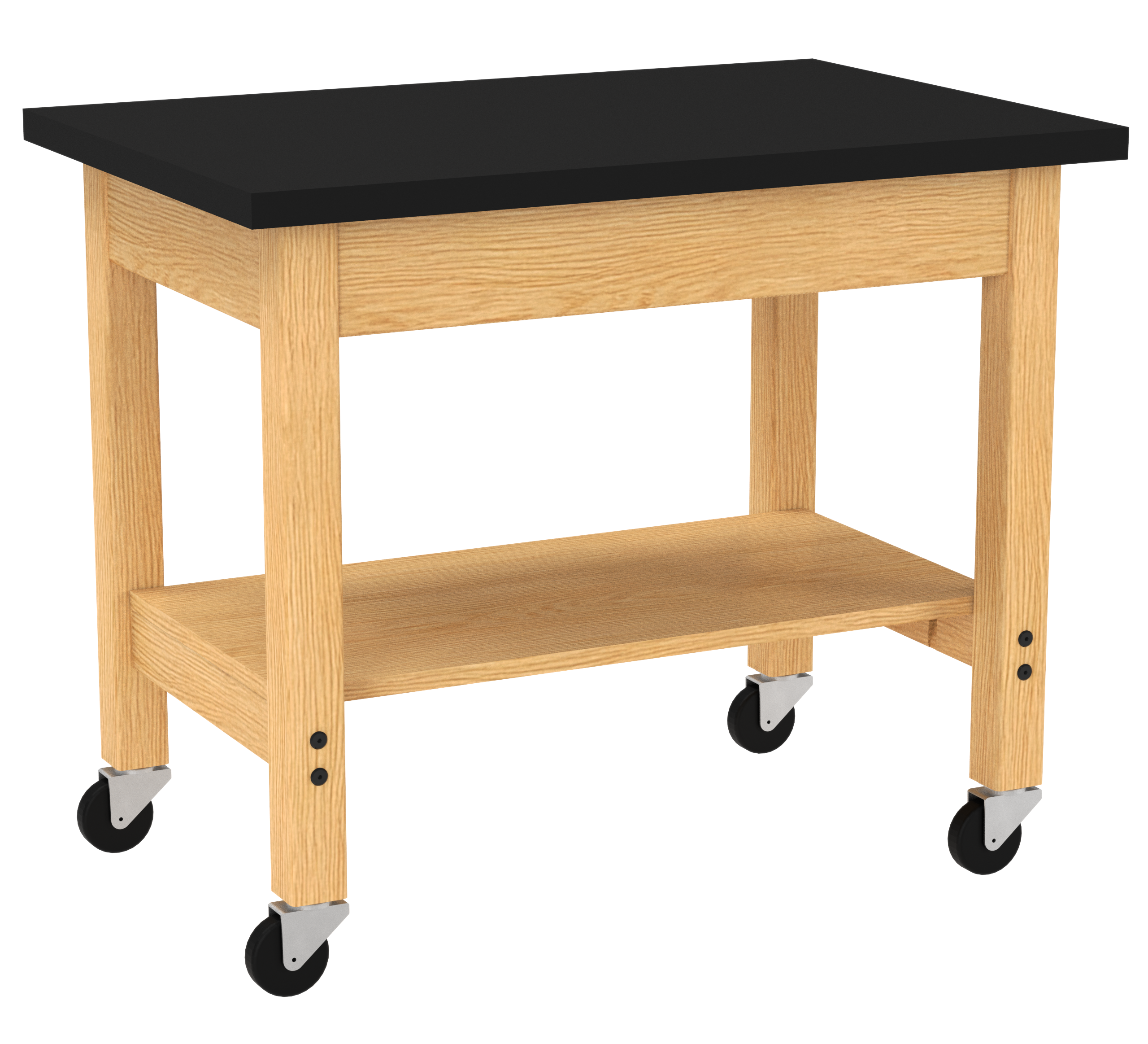 Access Demo Cart - Red Oak, 36"W x 24"D x 30-1/4"H