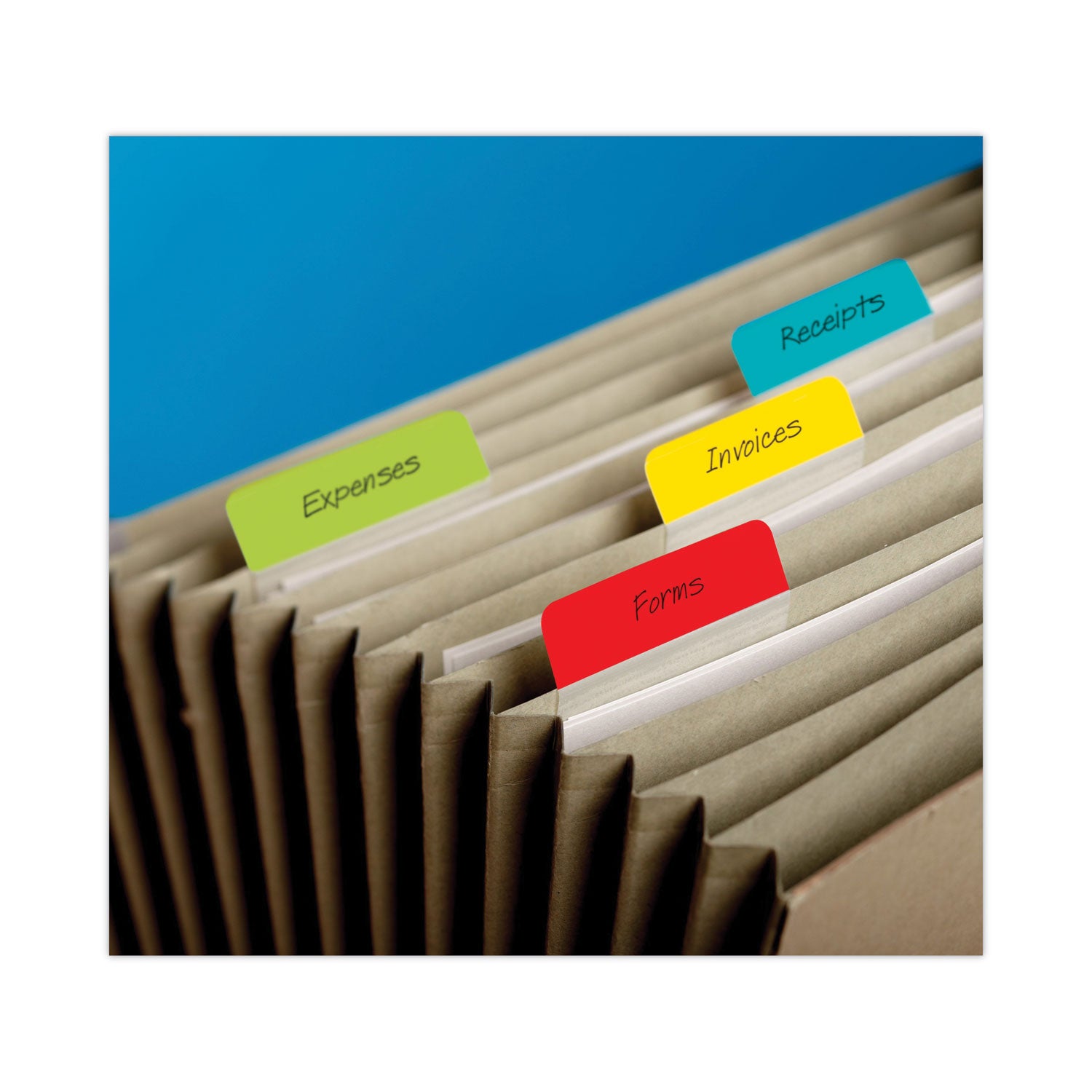 Write-on Tab(s) - 2" Tab Height x 1.50" Tab Width - Assorted Tab(s) - Durable, Tear Resistant, Wear Resistant, Reusable - 24 / Pack