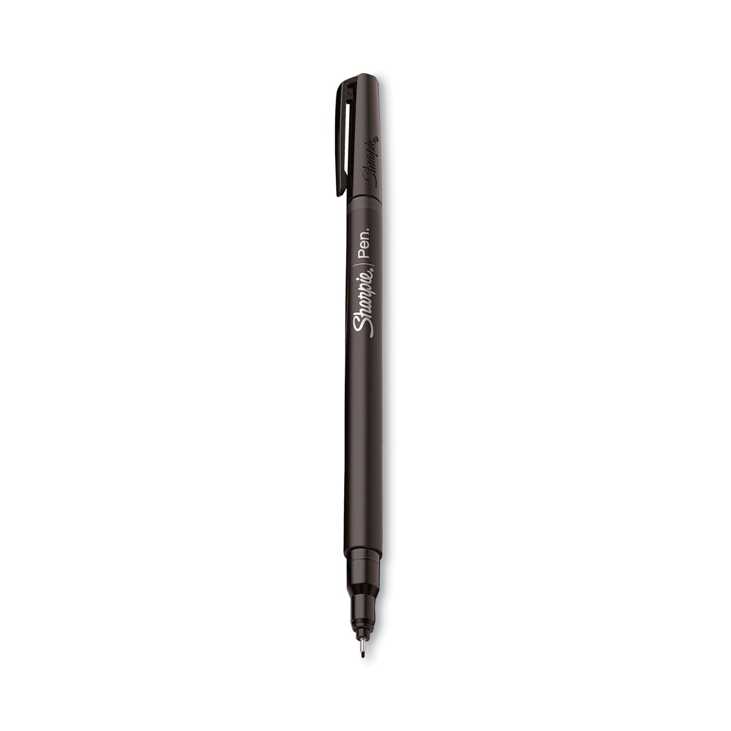 Sharpie Fine Point Pen - Fine Needle Pen Point - Black Ink - Gray, Black Barrel - 4 / Pack