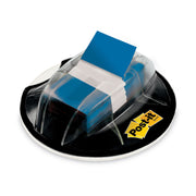 Post-it&reg; Flags in Desk Grip Dispenser - 200 - 1" Flag/Note Width x 1 3/4" Flag/Note Length - Rectangle - Unruled - Blue - Removable, Self-adhesive - Dispenser Included - 200 / Pack