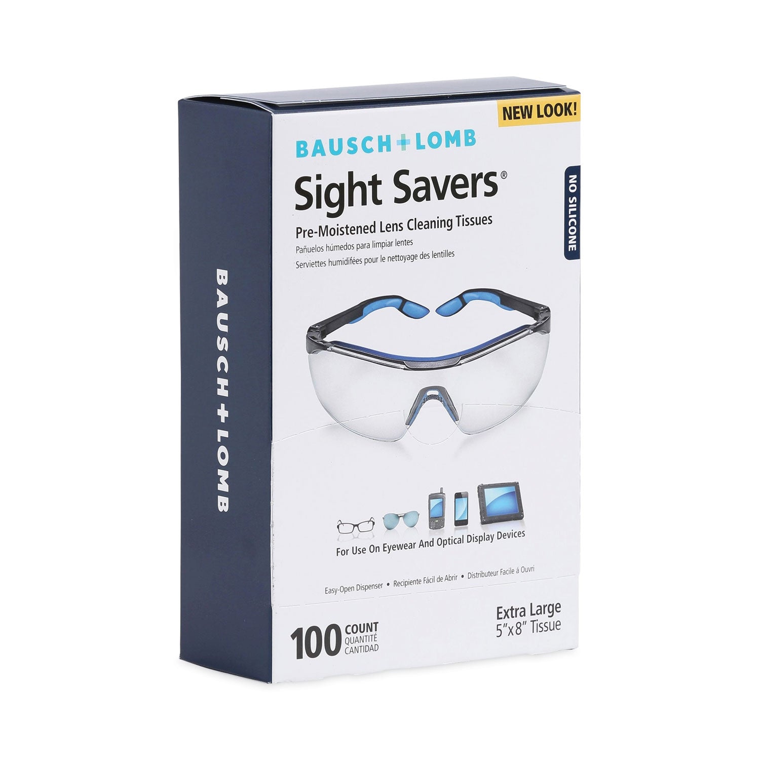Sight Savers Premoistened Lens Cleaning Tissues, 8 x 5, 100/Box, 10 Box/Carton