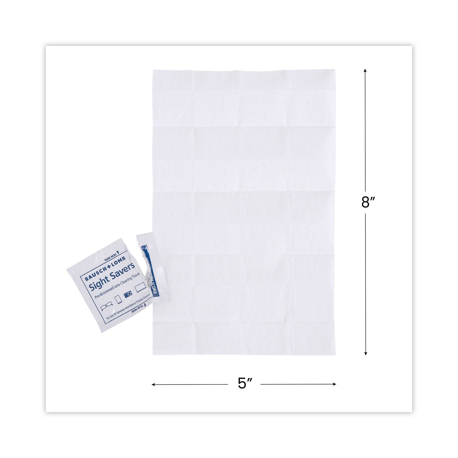 Sight Savers Premoistened Lens Cleaning Tissues, 8 x 5, 100/Box, 10 Box/Carton