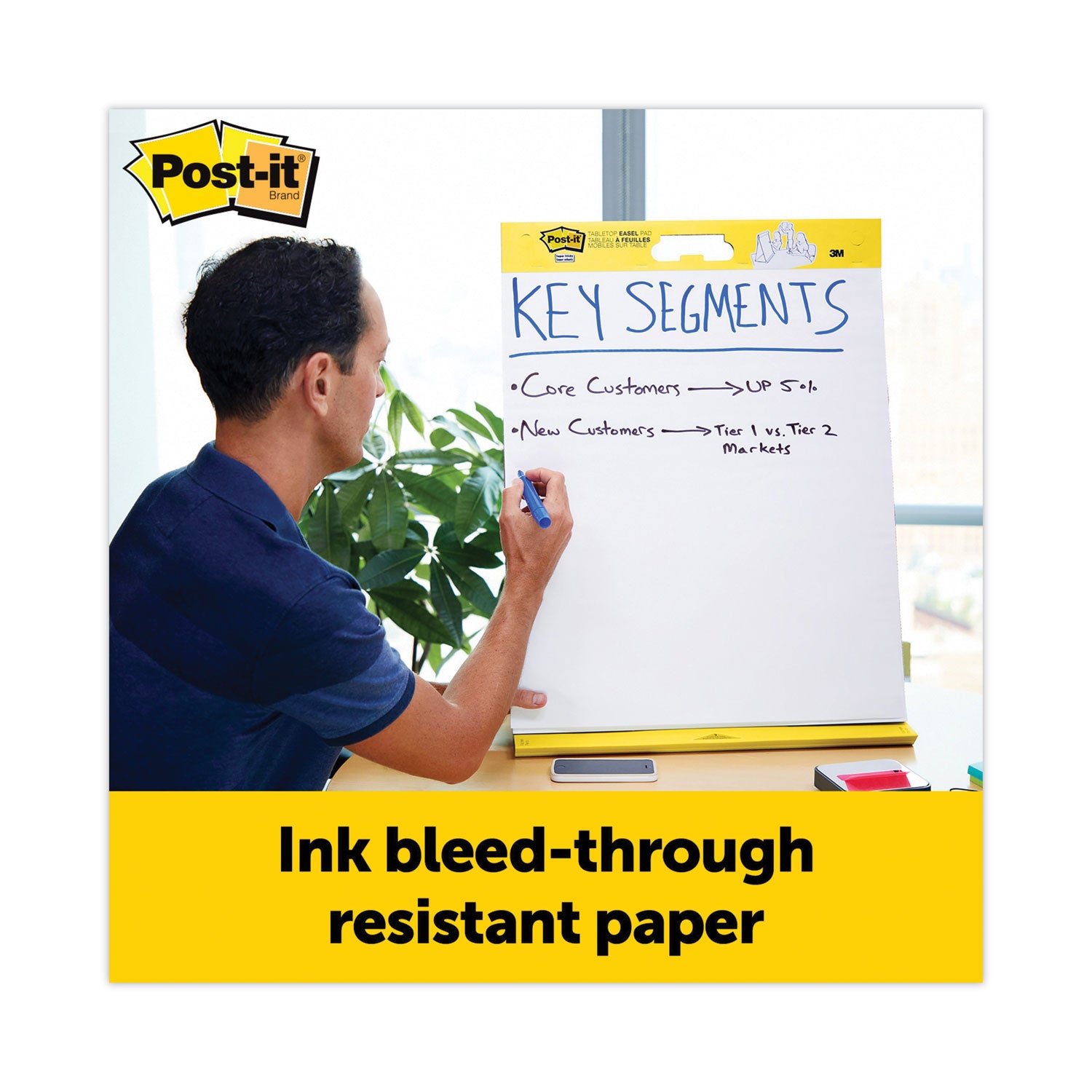 Tabletop Easel Pad, 20 in x 23 in, White, 20 Sheets/Pad