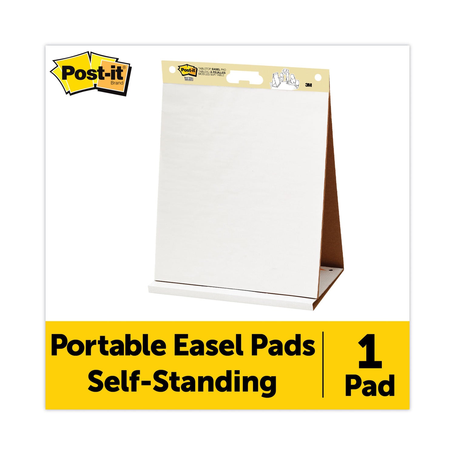 Tabletop Easel Pad, 20 in x 23 in, White, 20 Sheets/Pad