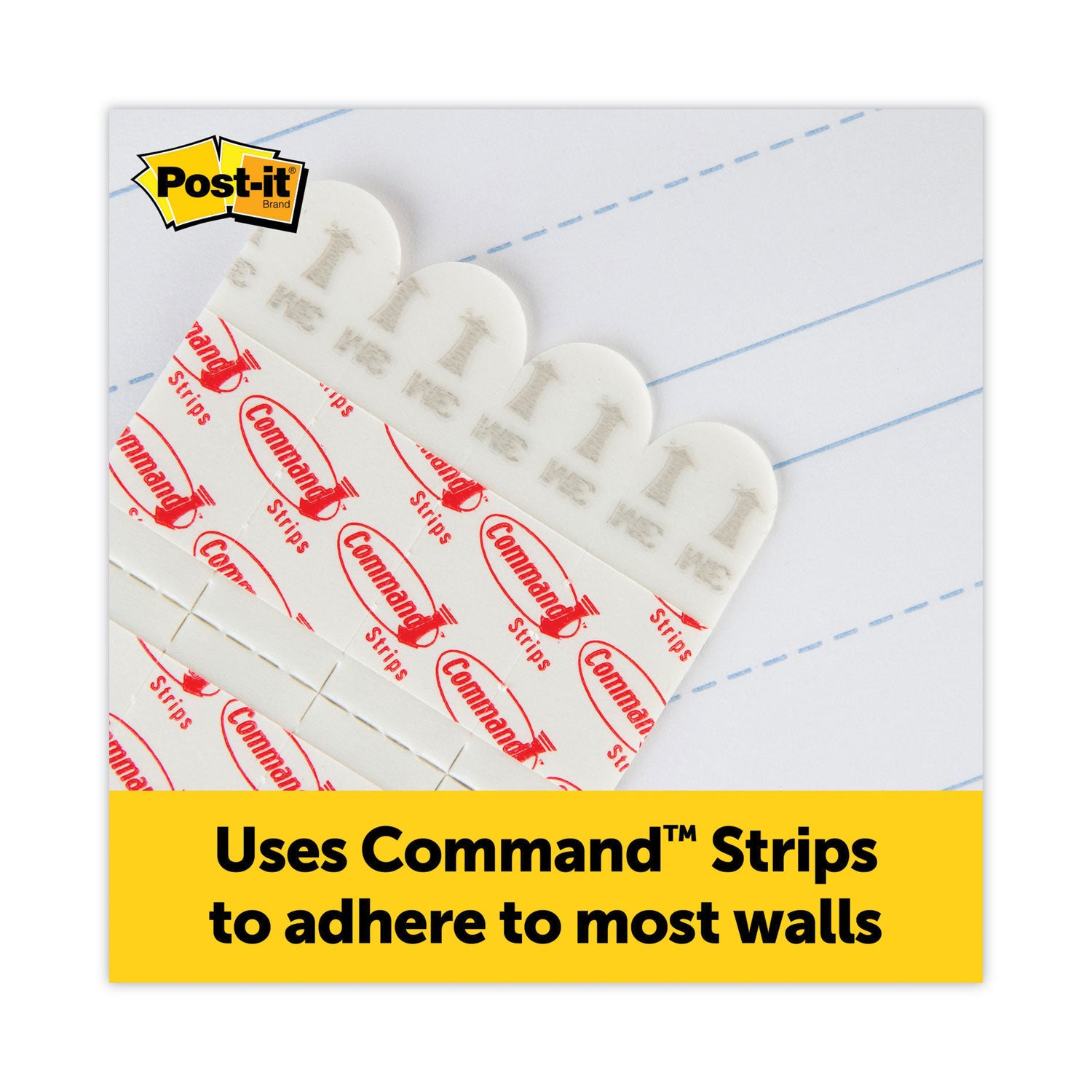 Post-it Self-Stick Wall Pads, 20" x 23", White, Ruled Blue Margin, 20 Sheets per Pad, 2 Pads per Pack, Stapled, Self-adhesive, Bleed Resistant, Repositionable, Removable, Sturdy Cardboard Cover