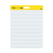 Post-it Self-Stick Wall Pads, 20" x 23", White, Ruled Blue Margin, 20 Sheets per Pad, 2 Pads per Pack, Stapled, Self-adhesive, Bleed Resistant, Repositionable, Removable, Sturdy Cardboard Cover