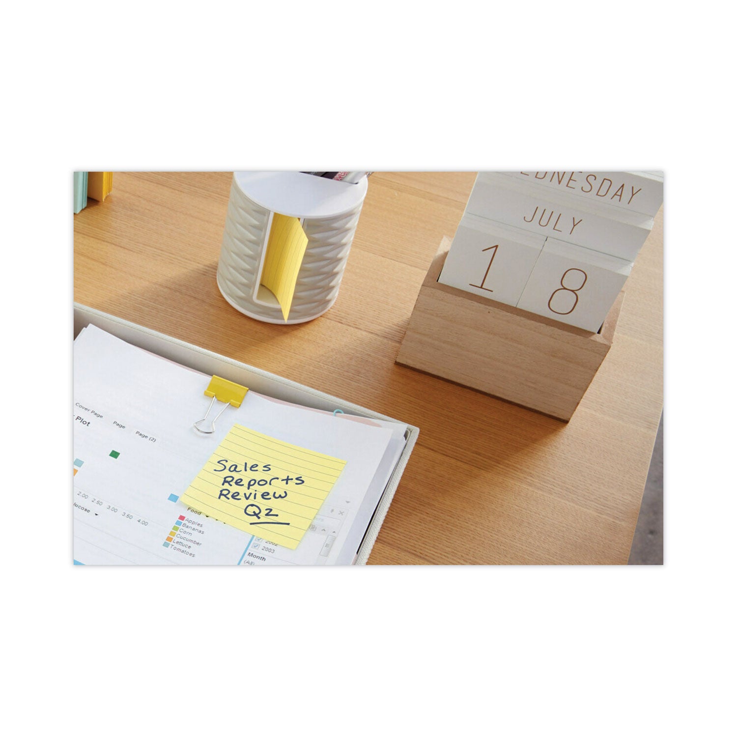 1200 x Canary Yellow - 3" Flag/Note Width x 5" Flag/Note Length - Rectangle - 100 Sheets per Pad - Ruled - Canary Yellow - Paper - Self-adhesive, Repositionable, Recyclable - 1 Pack