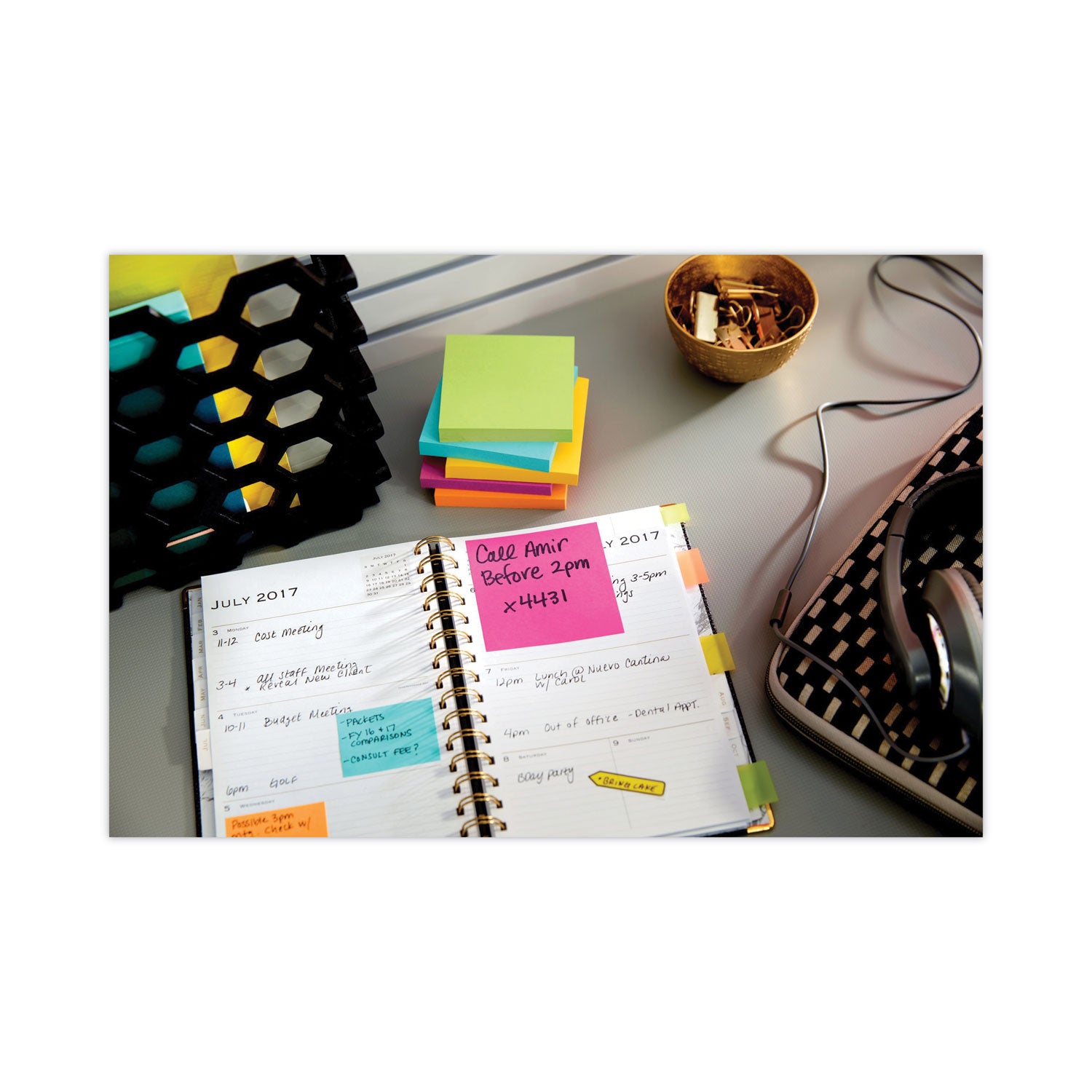 Post-it Notes Original Notepads, Floral Fantasy Color Collection, 1 3/8" x 1 7/8", 100 Sheets per Pad, 12 Pads per Pack, 1200 Notes, Assorted Colors