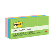 Post-it Notes Original Notepads, Floral Fantasy Color Collection, 1 3/8" x 1 7/8", 100 Sheets per Pad, 12 Pads per Pack, 1200 Notes, Assorted Colors