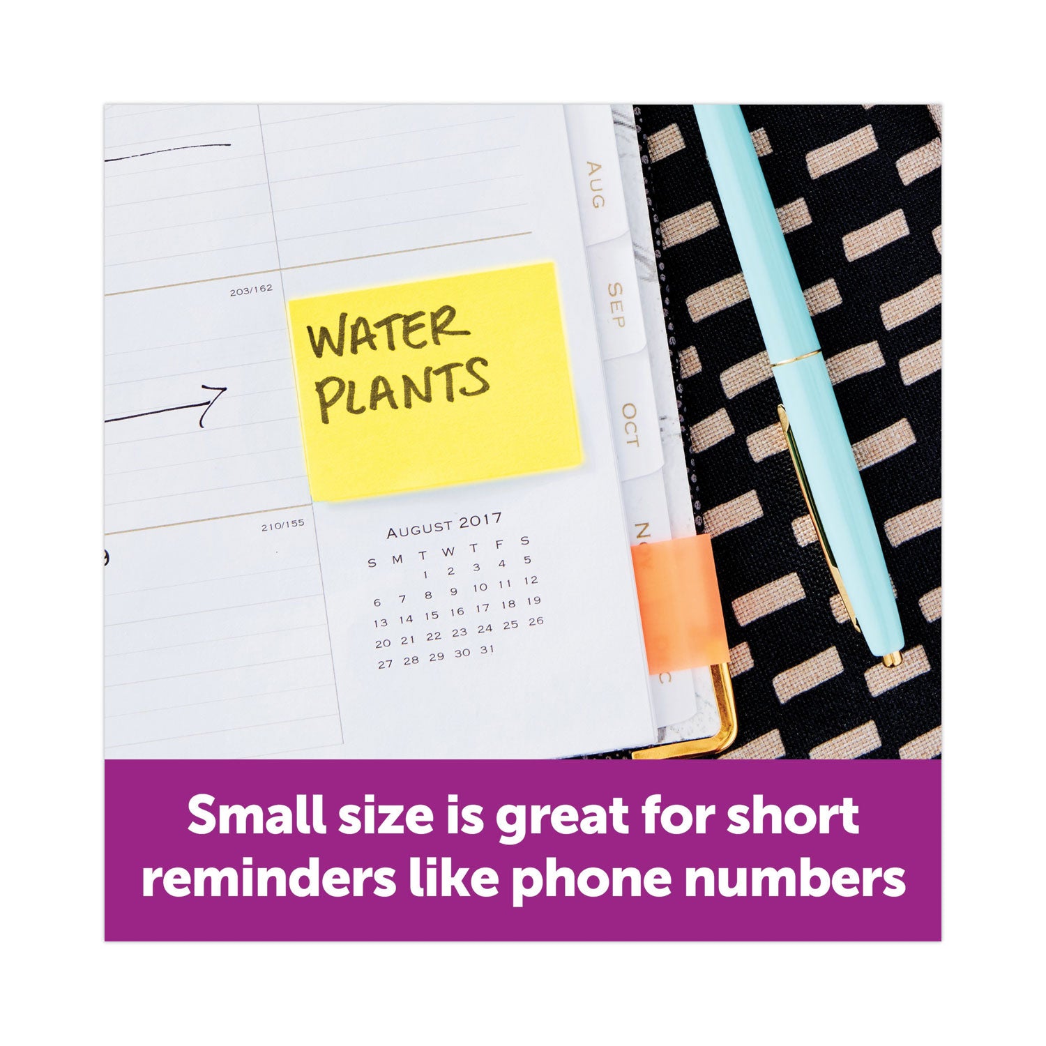 Post-it&reg; Greener Notes - 1200 - 1 1/2" Flag/Note Width x 2" Flag/Note Length - Rectangle - 100 Sheets per Pad - Unruled - Yellow - Paper - Self-adhesive, Repositionable - Recycled - 1 Pack