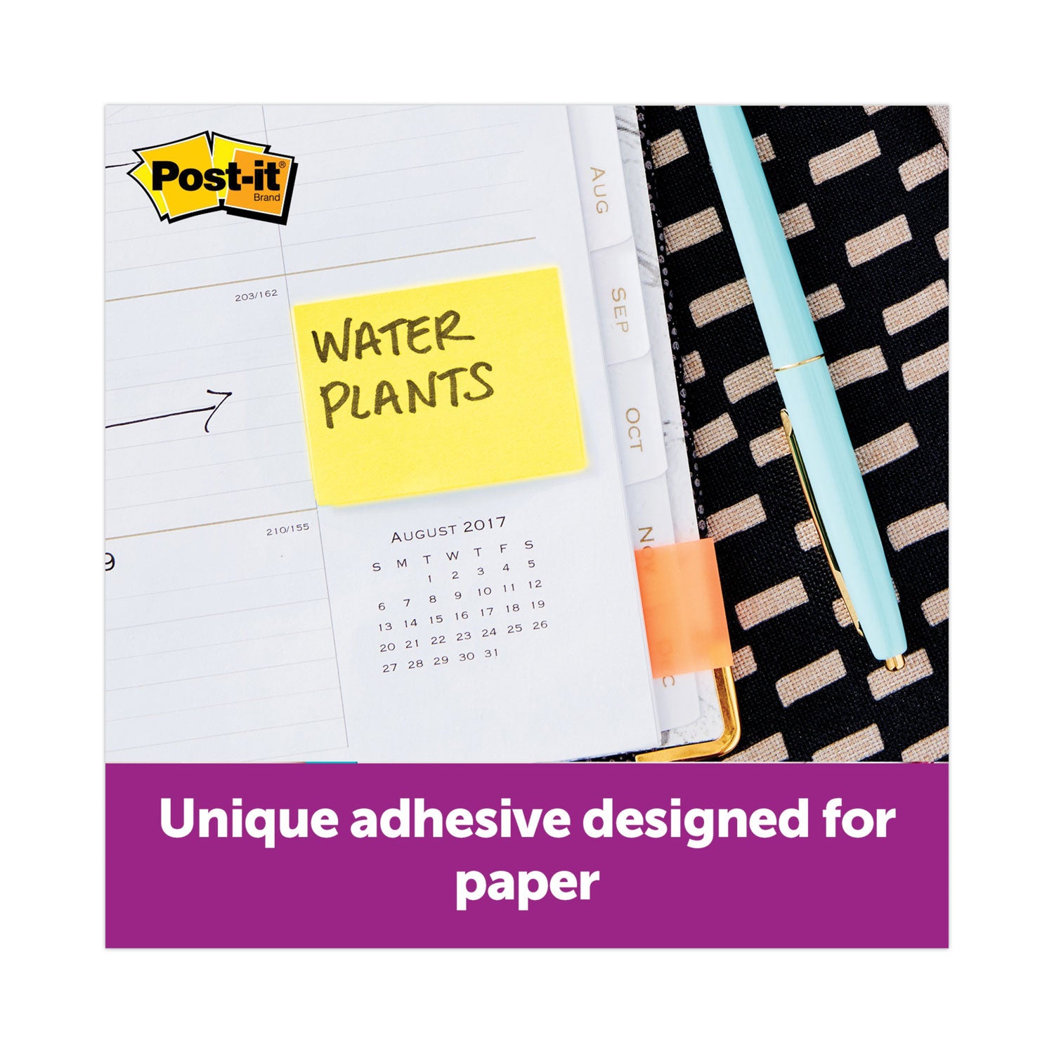 Post-it&reg; Greener Notes - 1200 - 1 1/2" Flag/Note Width x 2" Flag/Note Length - Rectangle - 100 Sheets per Pad - Unruled - Yellow - Paper - Self-adhesive, Repositionable - Recycled - 1 Pack