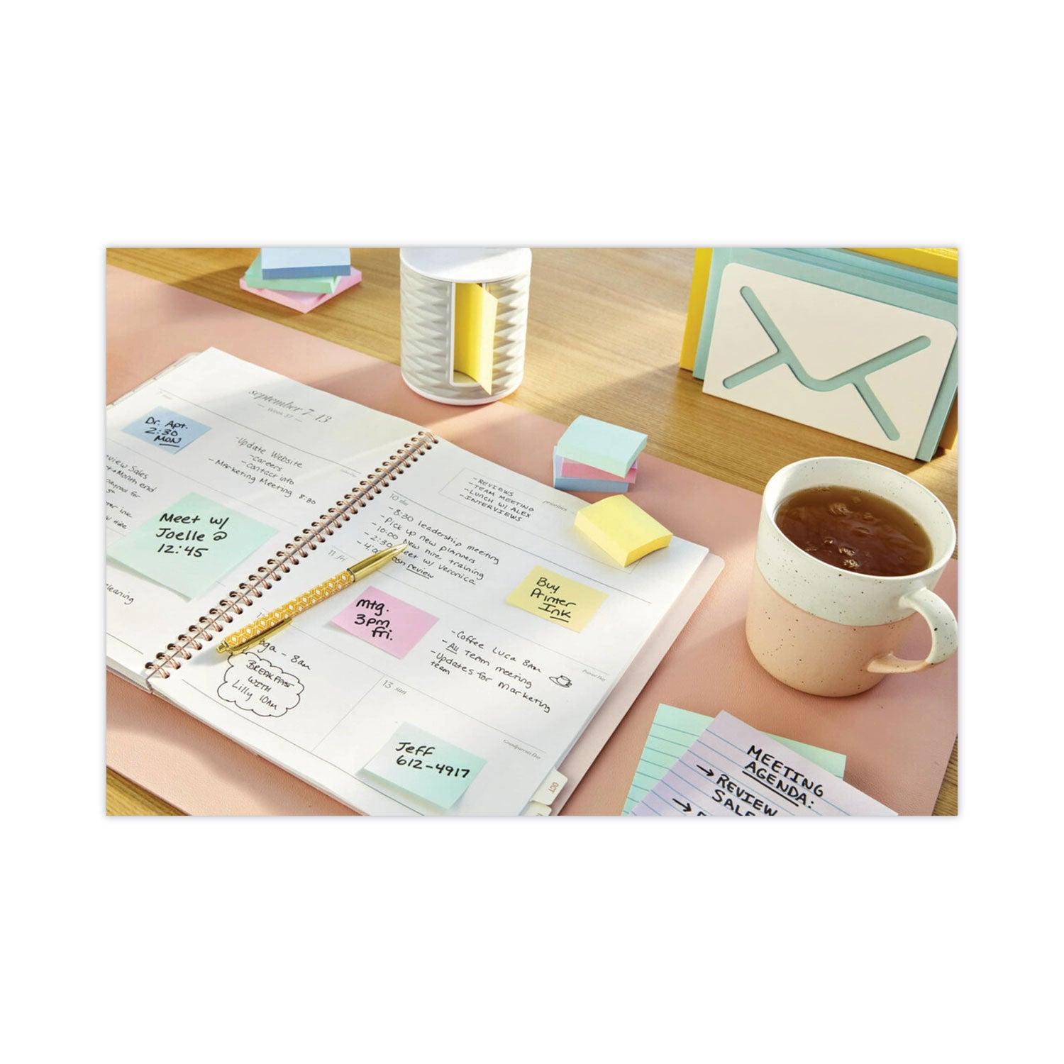 Post-it&reg; Greener Notes - 1200 - 1 1/2" Flag/Note Width x 2" Flag/Note Length - Rectangle - 100 Sheets per Pad - Unruled - Yellow - Paper - Self-adhesive, Repositionable - Recycled - 1 Pack