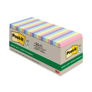 1800 x Assorted - 3" Flag/Note Width x 3" Flag/Note Length - Square - 75 Sheets per Pad - Unruled - Positively Pink, Canary Yellow, Fresh Mint, Moonstone - Paper - Repositionable, Self-adhesive - Recycled - 1 Pack