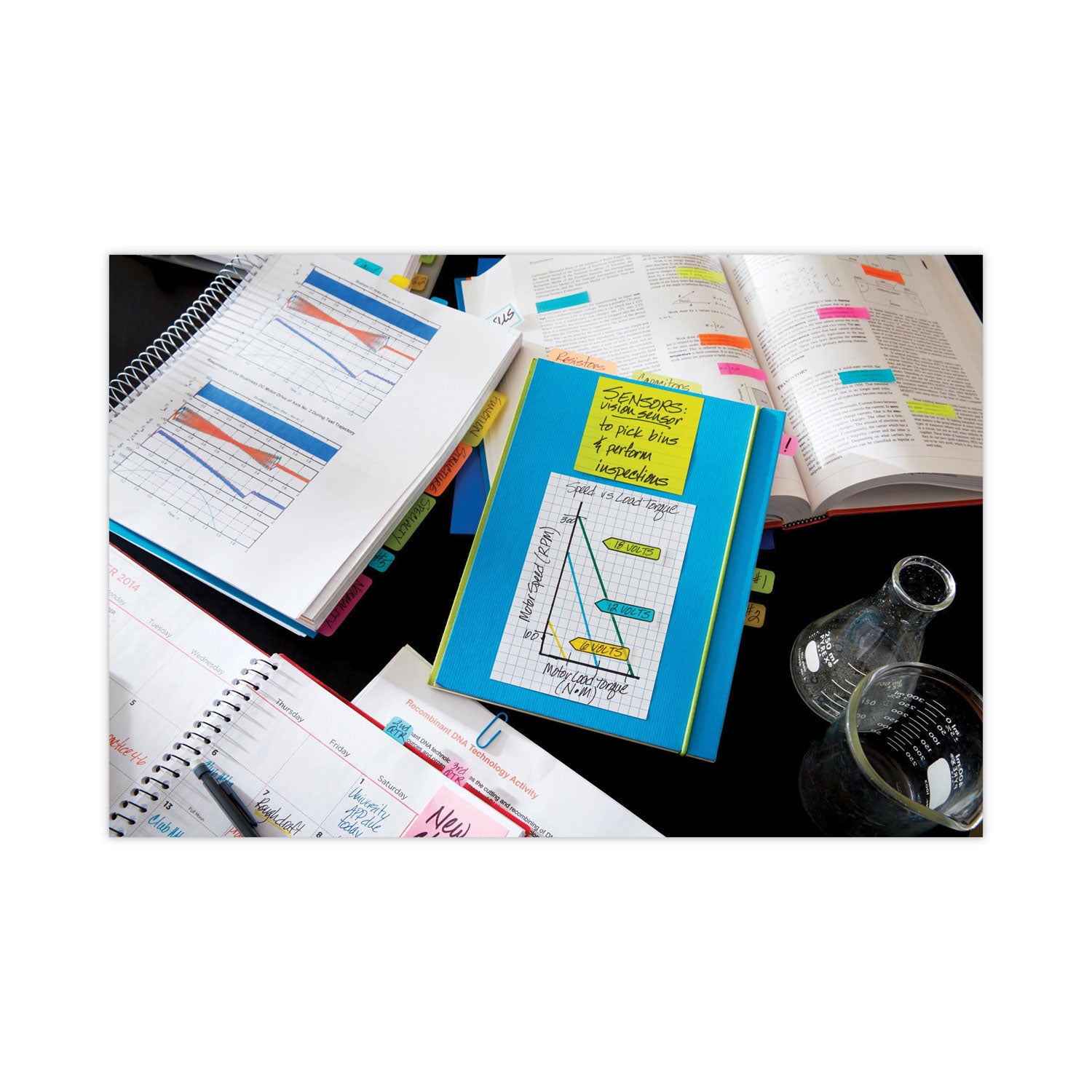 600 x White - 4" Flag/Note Width x 6" Flag/Note Length - Rectangle - 50 Sheets per Pad - Grid - White - Paper - Self-adhesive, Repositionable - 6 / Pack