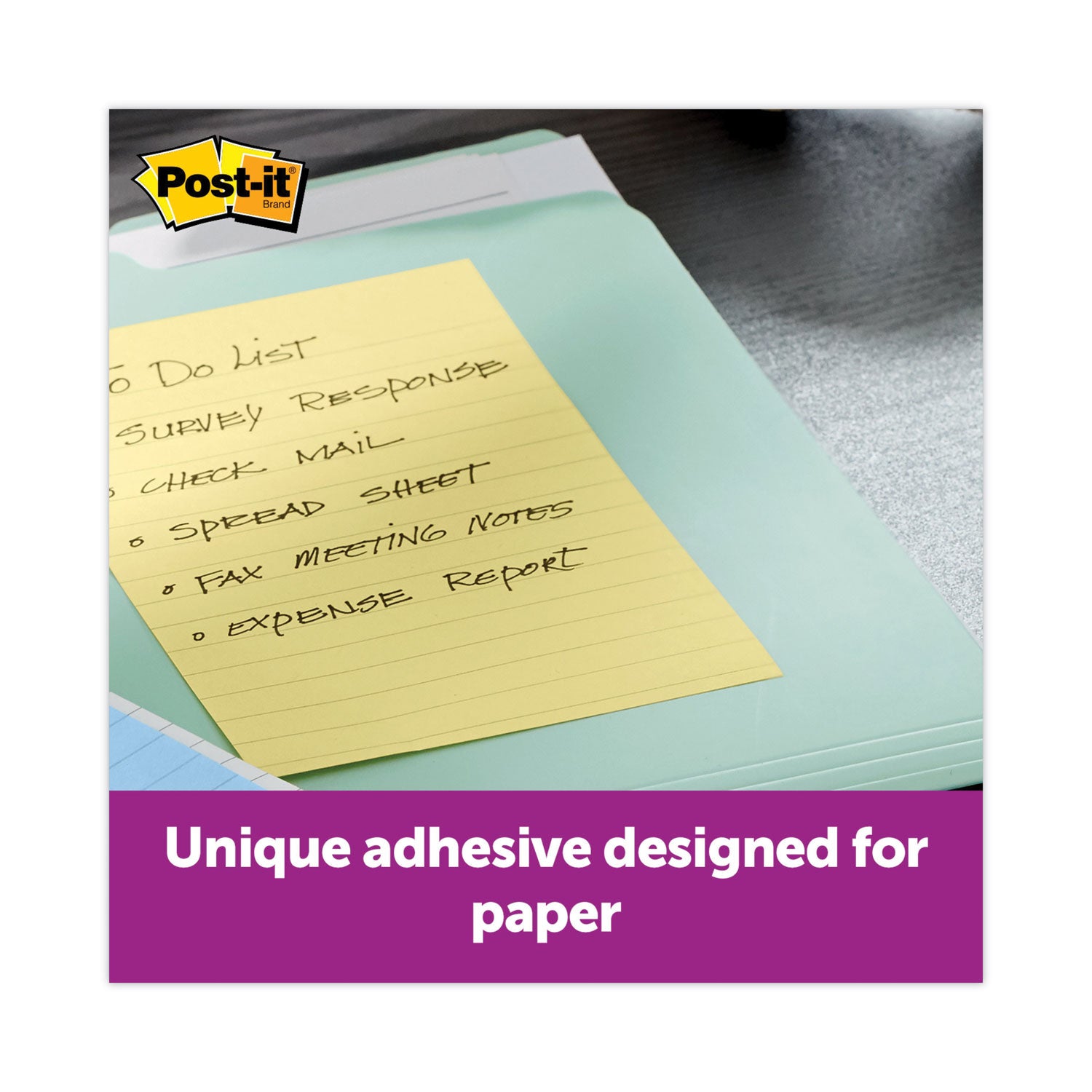 Post-it&reg; Notes Original Lined Notepads - 100 - 4" Flag/Note Width x 6" Flag/Note Length - Rectangle - 100 Sheets per Pad - Ruled - Canary Yellow - Paper - Self-adhesive, Repositionable - 12 / Pack