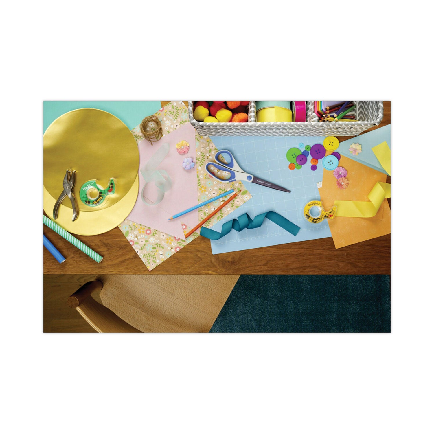 11.11 yd Length x 0.75" Width - 1" Core - Clear - Acrylic - Dispenser Included - Handheld Dispenser - Long Lasting - For Cut-and-paste - 1 Roll