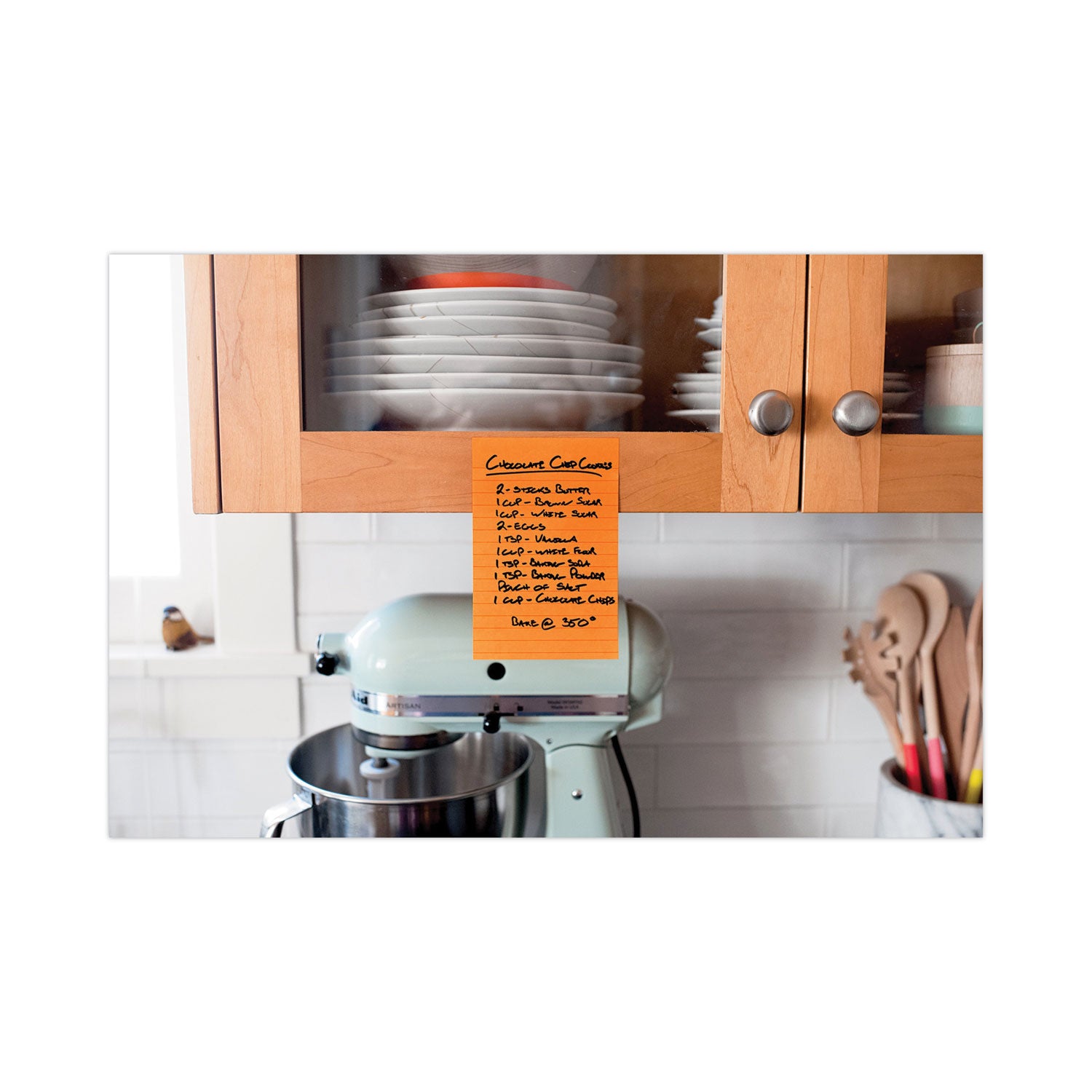Post-it&reg; Super Sticky Lined Notes - Energy Boost Color Collection - 180 - 5" Flag/Note Width x 8" Flag/Note Length - Rectangle - 45 Sheets per Pad - Ruled - Vital Orange, Tropical Pink, Blue Paradise, Limeade - Paper - Self-adhesive - 4 / Pack