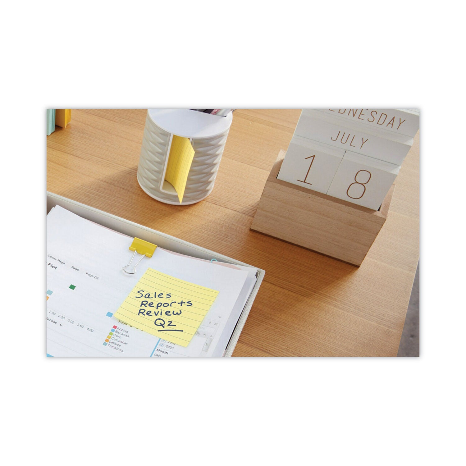 Post-it&reg; Lined Notes - 600 x Canary Yellow - 3" Flag/Note Width x 3" Flag/Note Length - Square - 100 Sheets per Pad - Ruled - Yellow - Paper - Self-adhesive, Repositionable, Removable - 6 / Pack