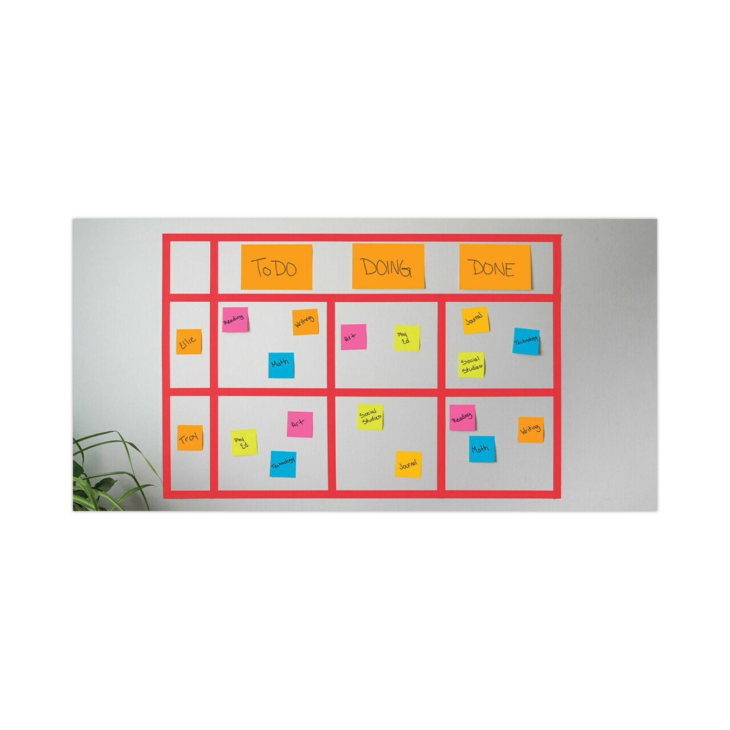 360 - 6" Flag/Note Width x 4" Flag/Note Length - Rectangle - 45 Sheets per Pad - Unruled - Vital Orange, Limeade, Tropical Pink, Sunnyside - Paper - Self-adhesive - 8 / Pack
