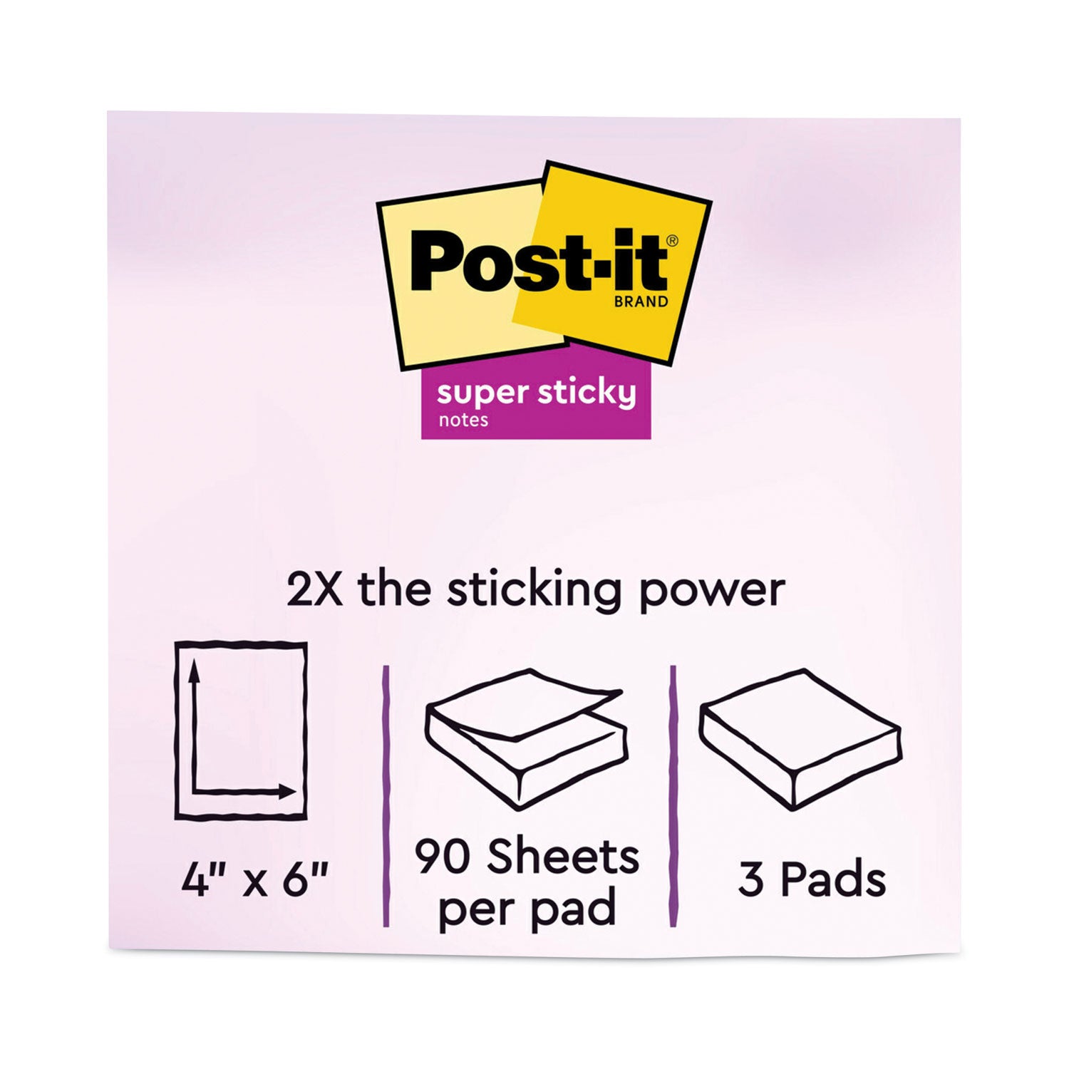 270 - 4" Flag/Note Width x 6" Flag/Note Length - Rectangle - 90 Sheets per Pad - Ruled - Candy Apple Red, Sunnyside, Blue Paradise - Paper - Self-adhesive - 3 / Pack