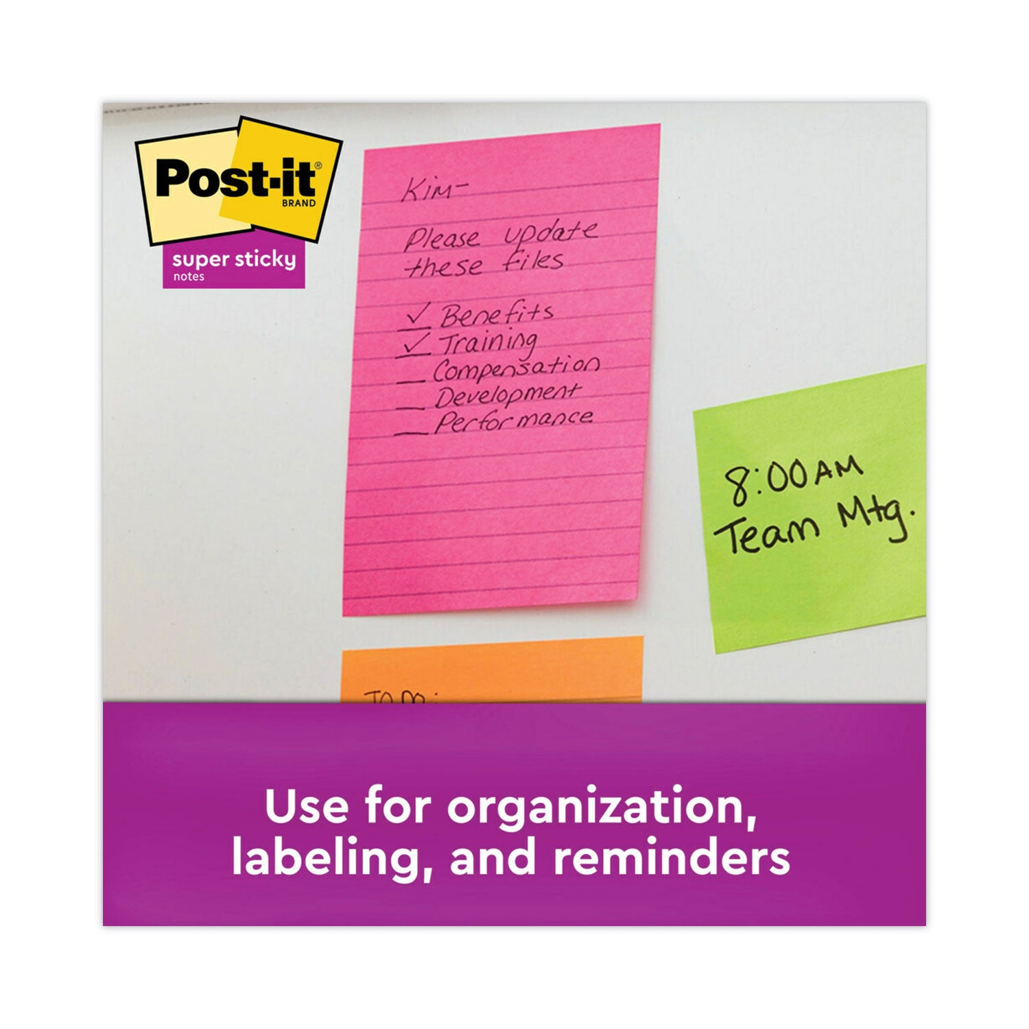 Post-it Super Sticky Notes, Supernova Neons Color Collection, 4" x 6", Ruled, Aqua Splash/Acid Lime/Guava, 90 Sheets per Pad, 3 Pads, 270 Multicolor Notes per Pack